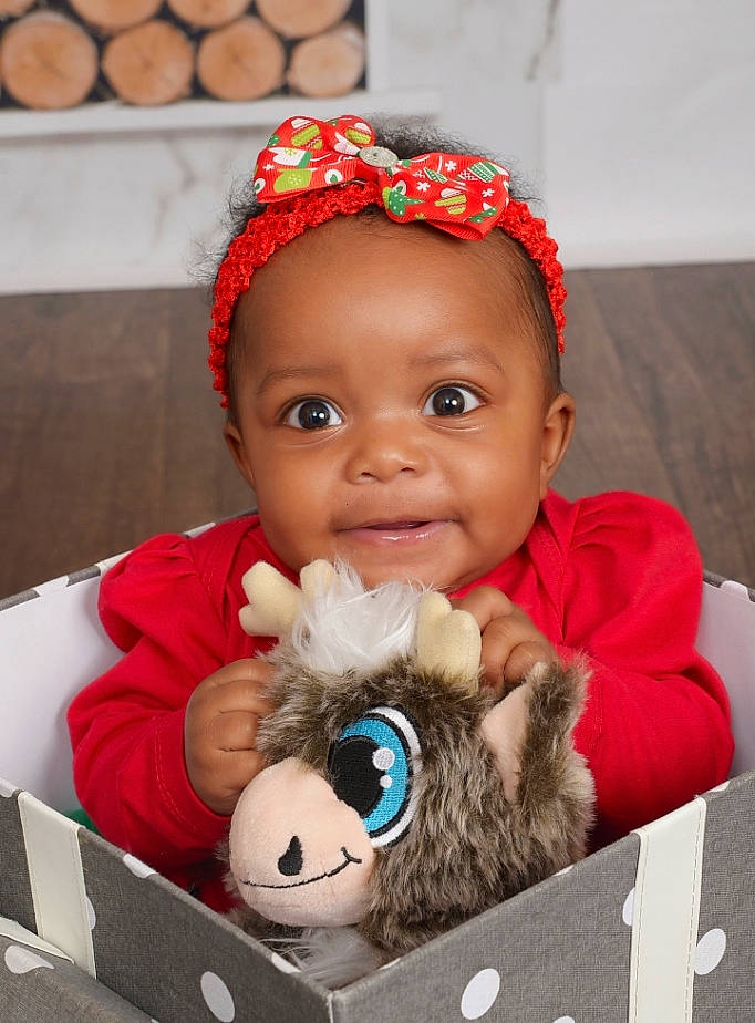 Khalani joined the competition — help win amazing prizes! baby, baby_playing_with_toys, baby_products, baby_toddler_clothing, cap, child, fun, fur, happy, joy, laptop, organ, person, personal_computer, pink, plush, room, sitting, skin, stuffed_toy