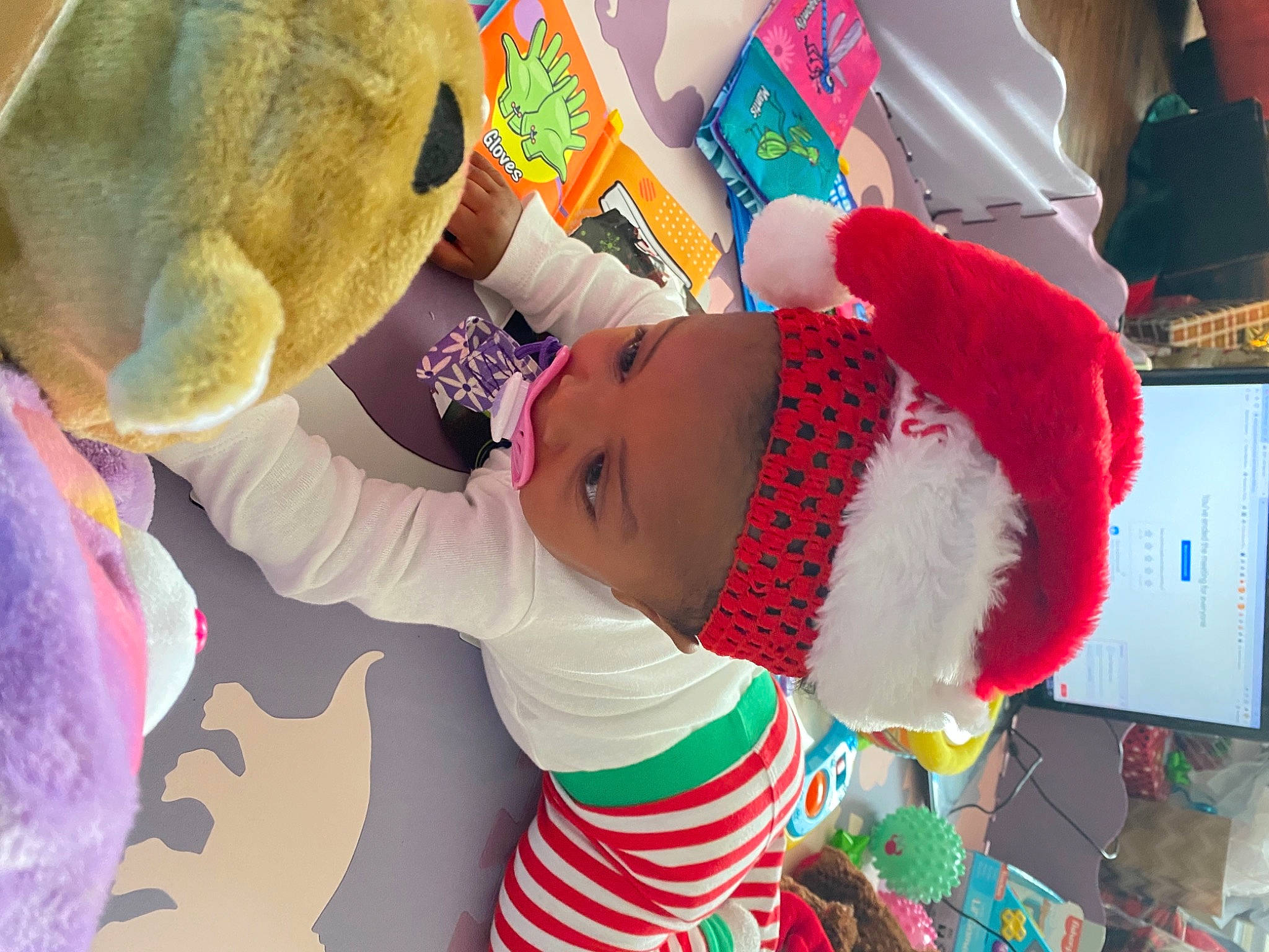 Khalani is registered to the contest to win money with this photo: art, baby, baby_products, baby_toddler_clothing, carmine, child, event, fictional_character, fun, green, happy, hat, holiday, leisure, paint, party_supply, person, pink, stuffed_toy, textile