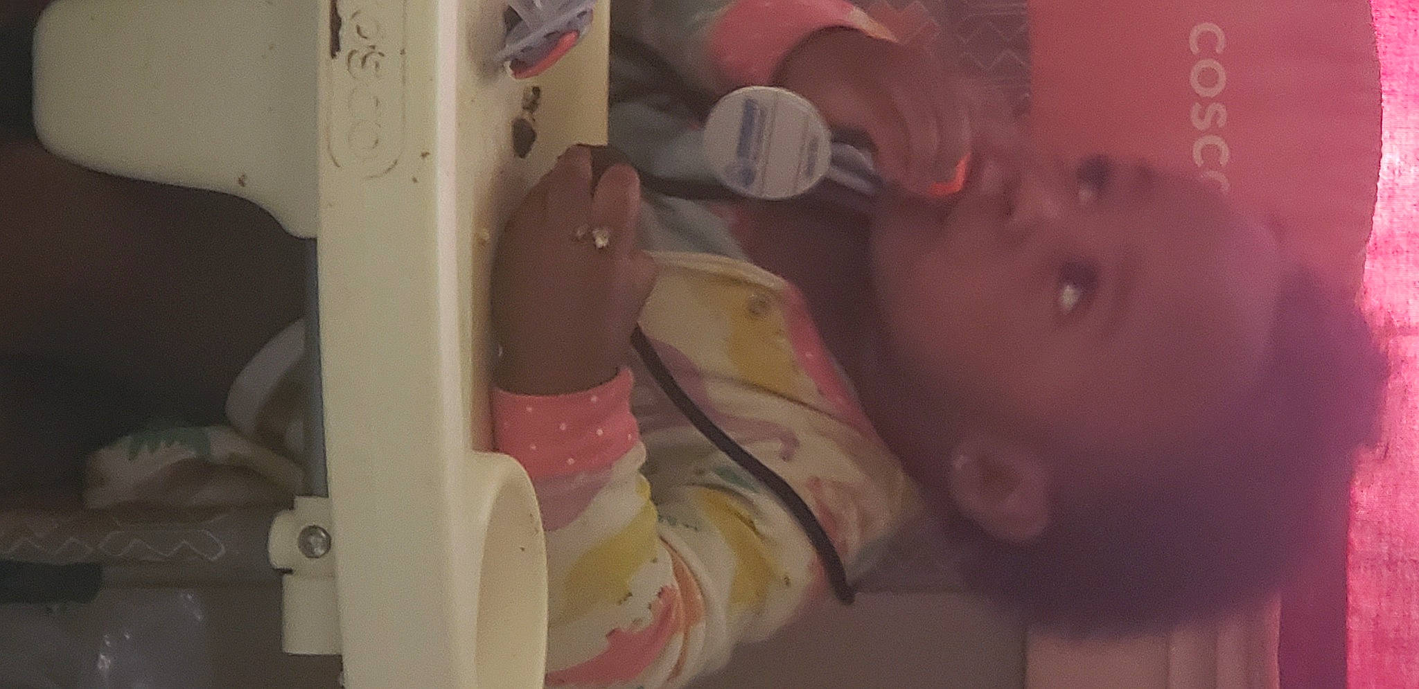 Rainey is registered to the contest to win money with this photo: baby, child, ear, eyebrow, eyelash, flesh, fun, jaw, kitchen_appliance, lip, mouth, nail, neck, nose, person, pink, product, room, skin, thumb