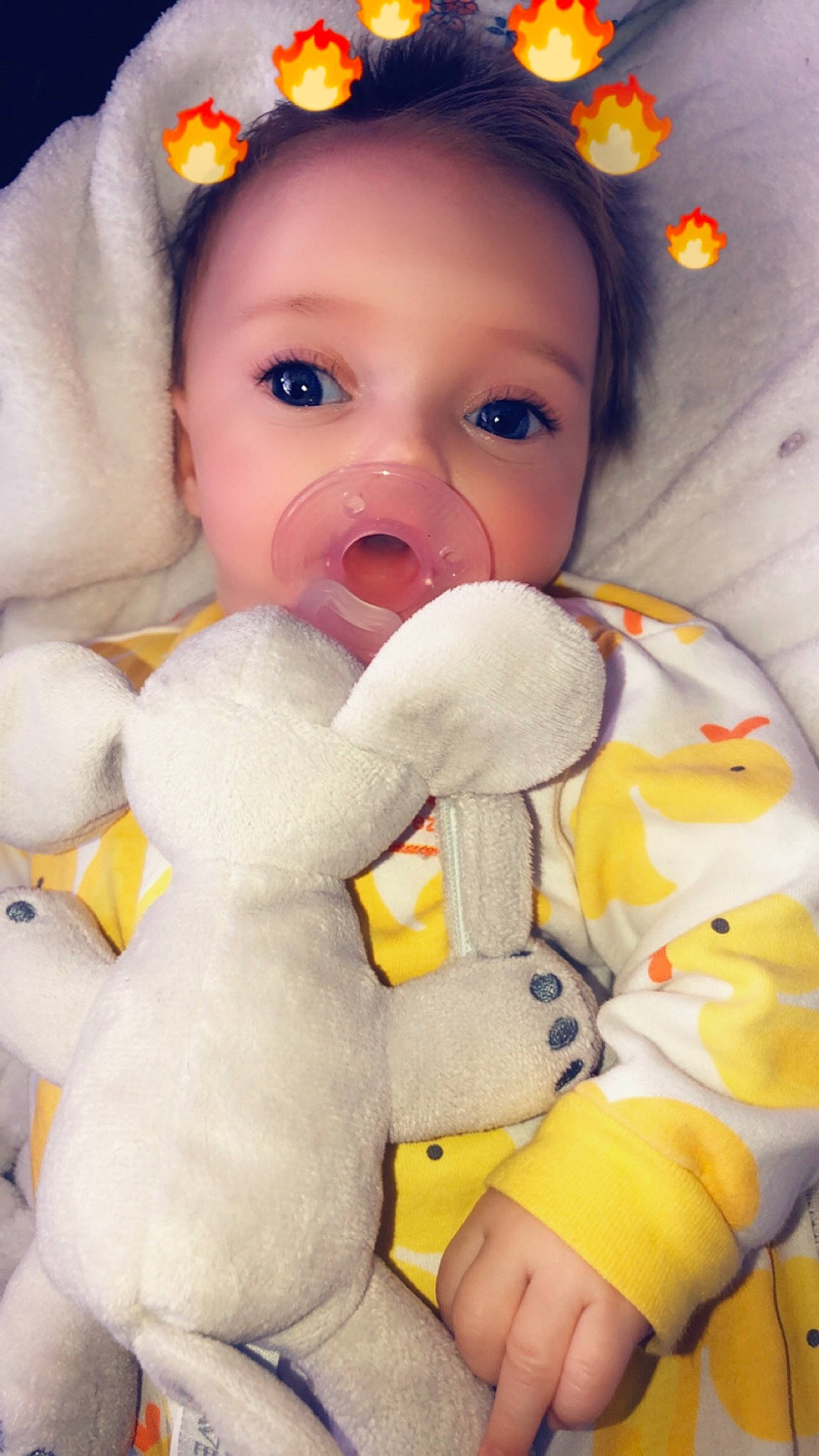 Madilynn is registered to the contest to win money with this photo: baby, cheek, child, person, plush, skin, stuffed_toy, toddler, toy