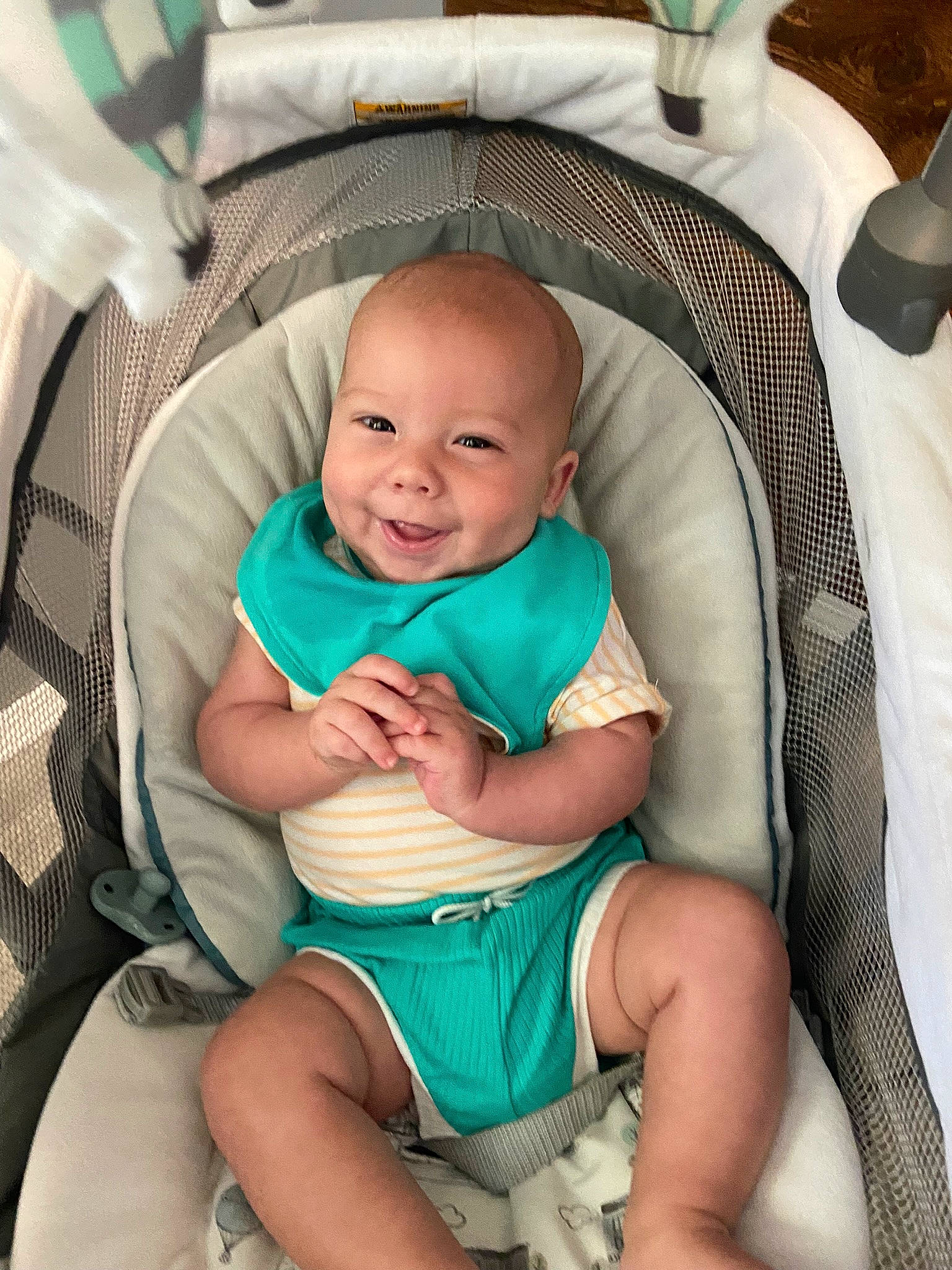 Layton joined the competition — help win amazing prizes! baby, baby_products, baby_toddler_clothing, car_seat, chair, child, comfort, eye, fun, happy, joy, leg, linens, mouth, person, sitting, skin, smile, thigh, thumb
