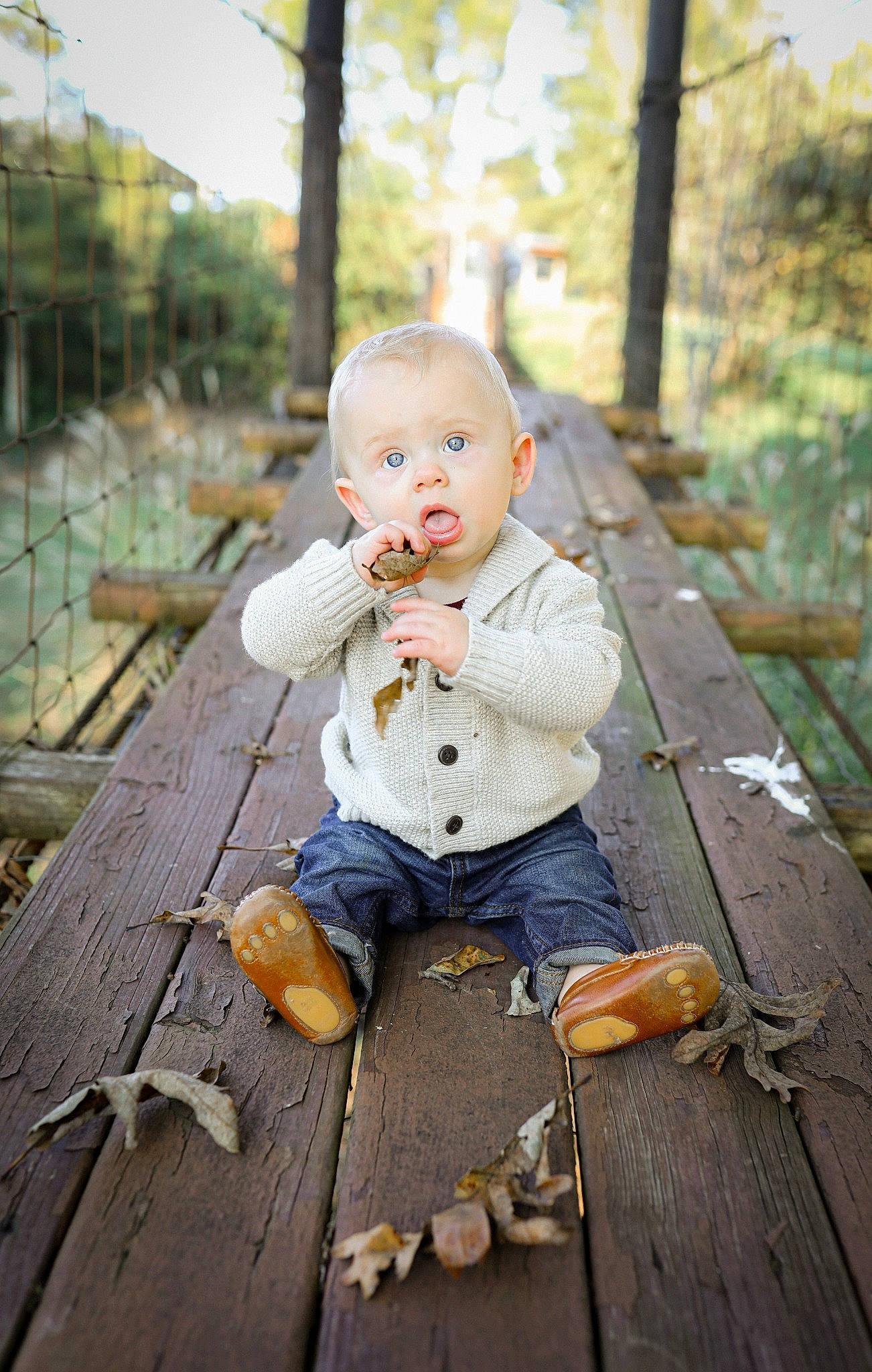 Slade joined the competition — help win amazing prizes! autumn, baby, baby_toddler_clothing, boot, child, flooring, fun, grass, happy, leisure, people_in_nature, person, shoe, sitting, sneakers, standing, surprise, toddler, toy, tree