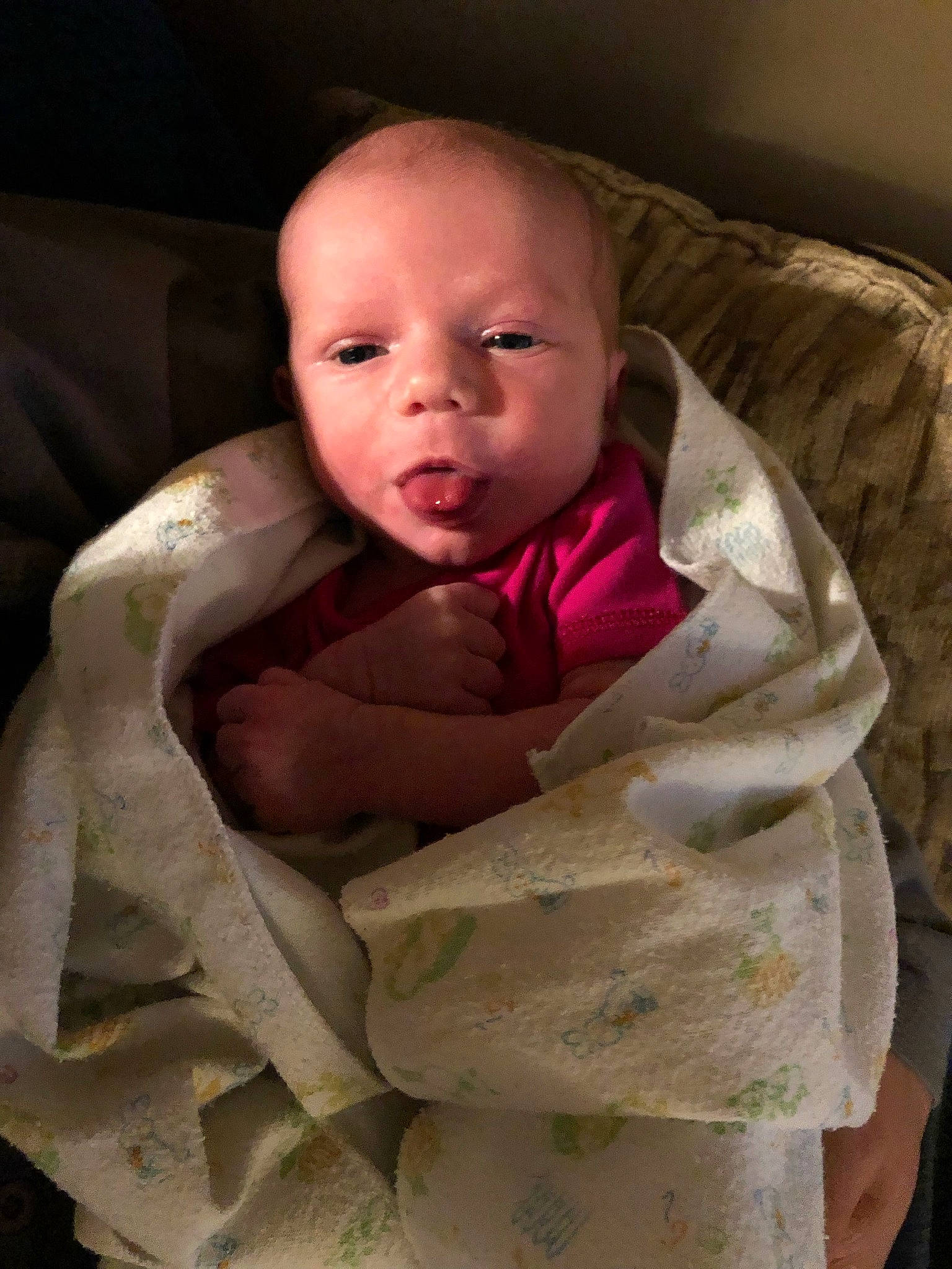 Adilynn is registered to the contest to win money with this photo: baby, cheek, child, face, head, mouth, nose, person, skin, sleep, smile, toddler