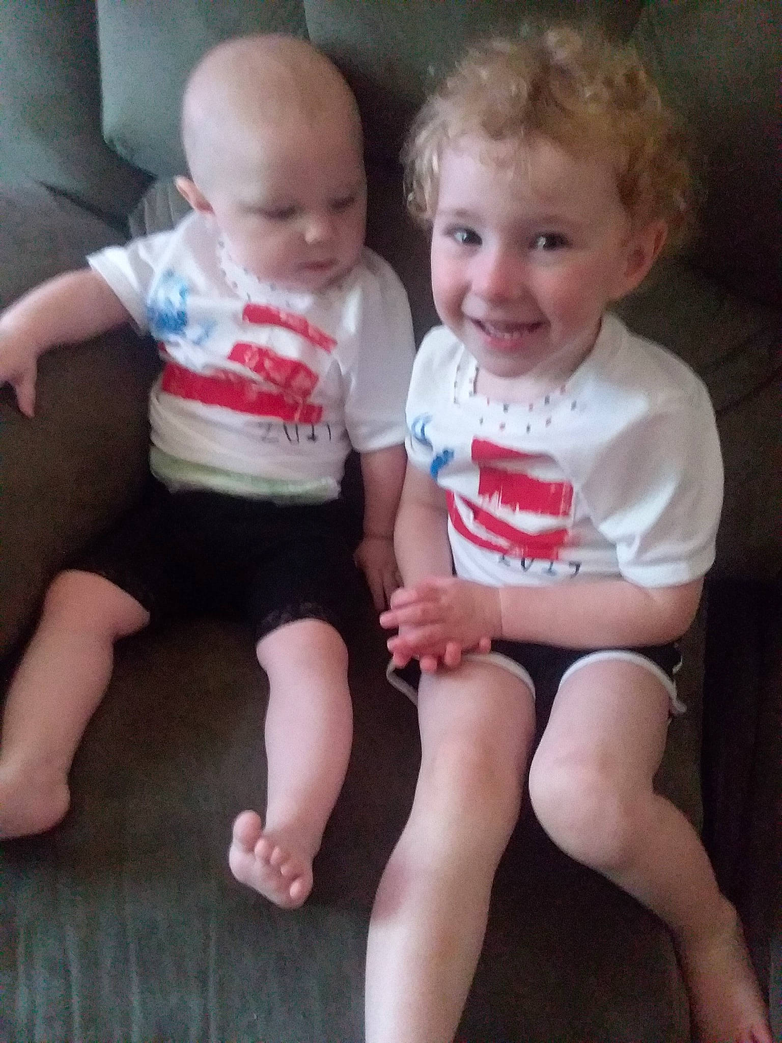 Mya Rote is registered to the contest to win money with this photo: baby, baby_toddler_clothing, cheek, child, cousin, fun, joy, leg, person, product, sibling, sitting, skin, smile, thigh, toddler