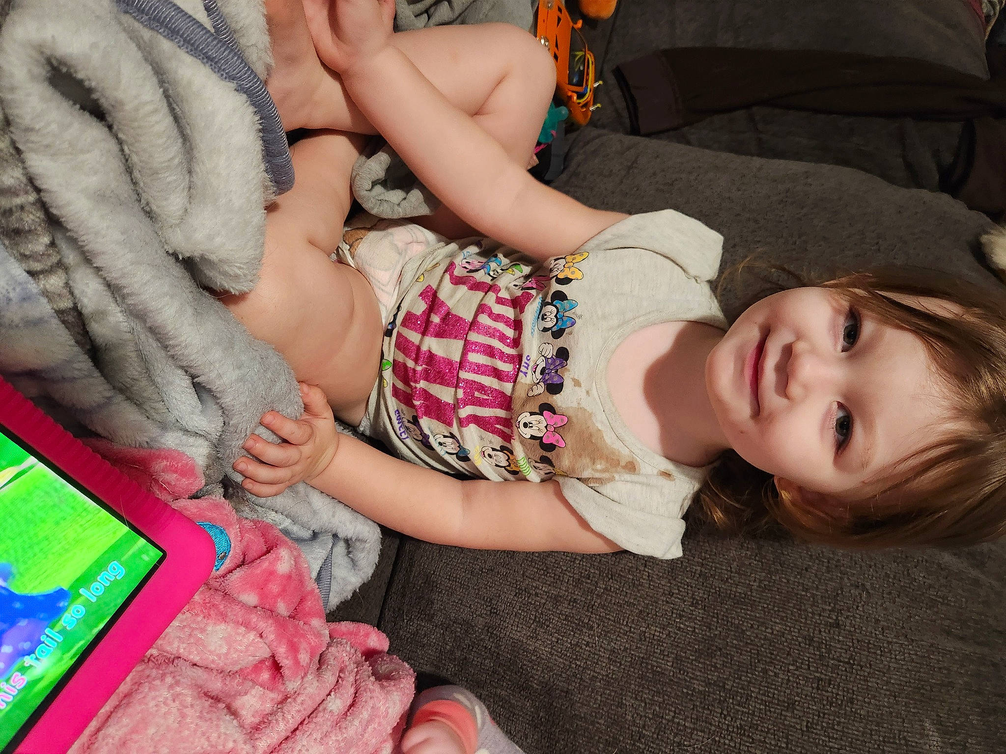 Ivy Rose Monhart is registered to the contest to win money with this photo: baby_toddler_clothing, beauty, child, comfort, finger, fun, hand, happy, human_leg, joy, mouth, nail, people, person, pink, skin, smile, textile, thigh, toddler