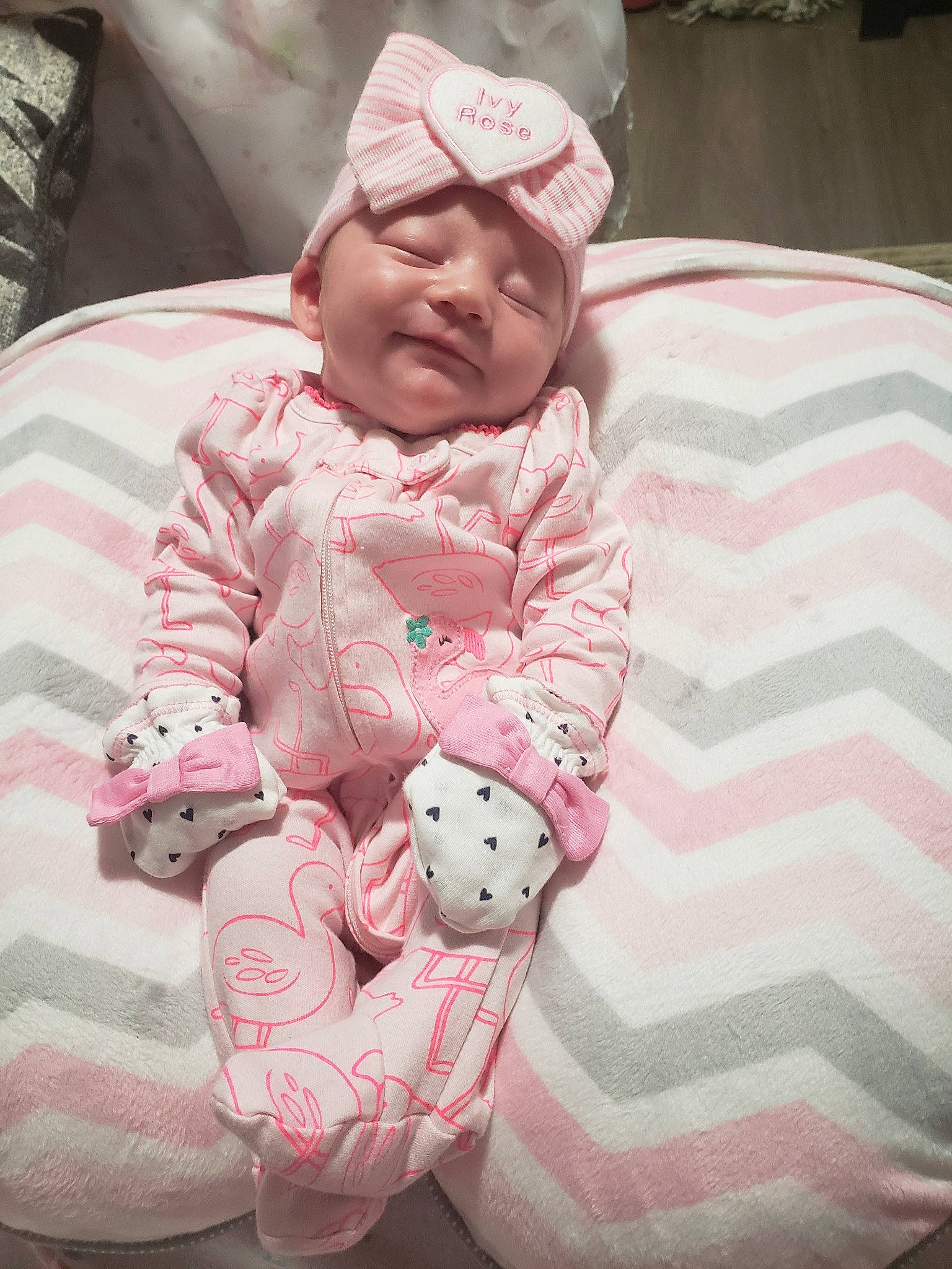 Ivy Rose Monhart is registered to the contest to win money with this photo: baby, child, headwear, person, pink, toddler