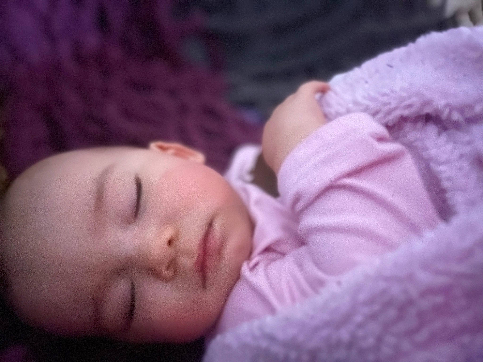 Kylah joined the competition — help win amazing prizes! baby, baby_toddler_clothing, bedtime, cheek, child, comfort, ear, eye, eyelash, iris, lip, magenta, nap, nose, person, pink, portrait_photography, purple, skin, sleep