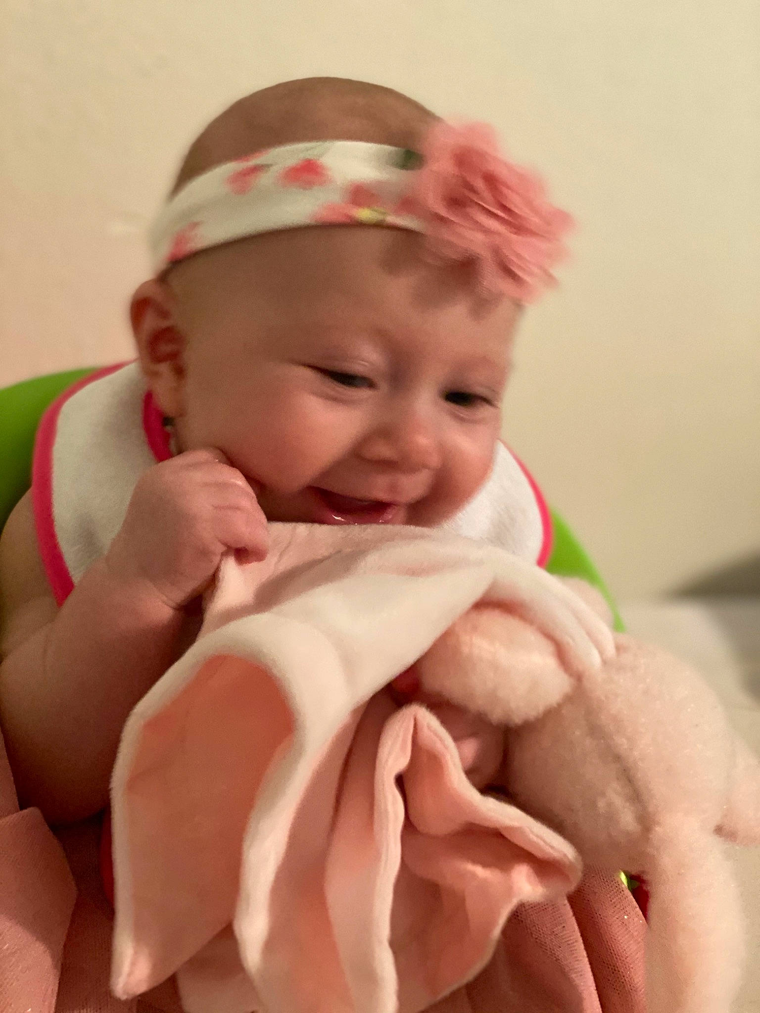 Royaltie is registered to the contest to win money with this photo: baby, baby_toddler_clothing, cap, cheek, dress, eye, eyebrow, finger, gesture, hand, happy, hat, headgear, lip, person, pink, skin, sleeve, smile, thumb