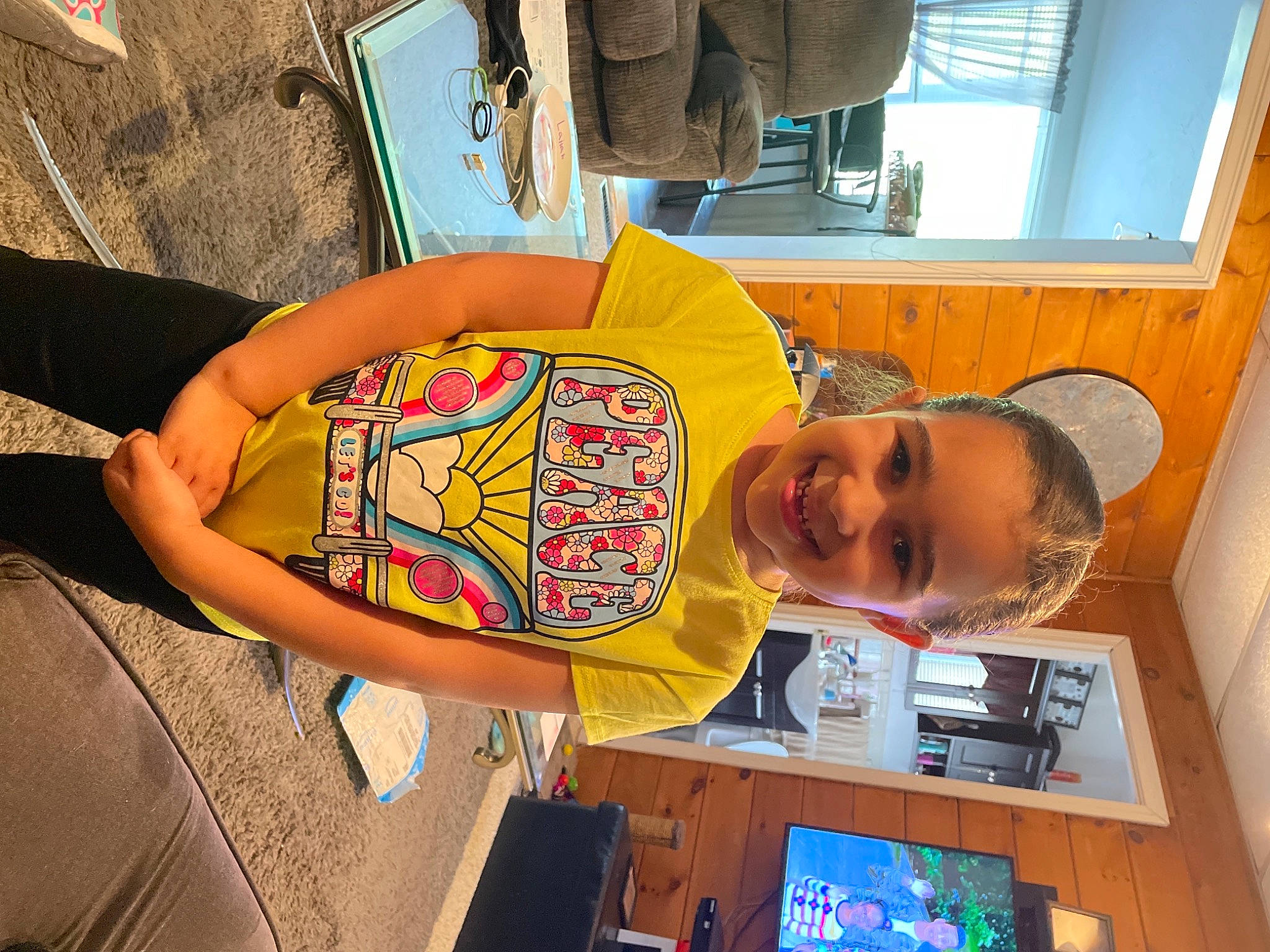 Lailah joined the competition — help win amazing prizes! art, child, curtain, fun, happy, joy, leisure, pattern, person, play, room, smile, t_shirt, table, visual_arts, window, world