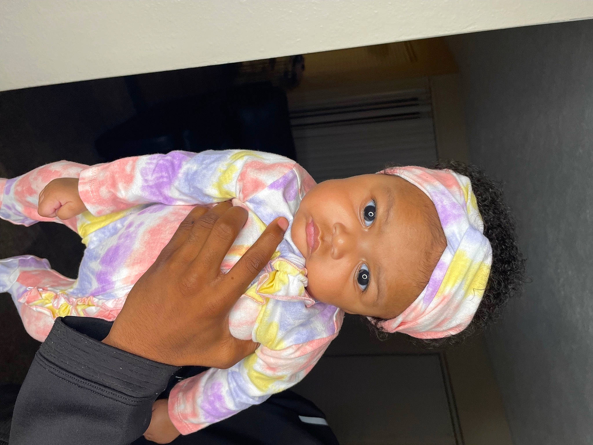 Kimora is registered to the contest to win money with this photo: baby, baby_products, baby_toddler_clothing, cheek, child, event, fun, gesture, happy, headwear, mouth, nail, person, pink, room, sleeve, smile, tableware, thumb, toddler