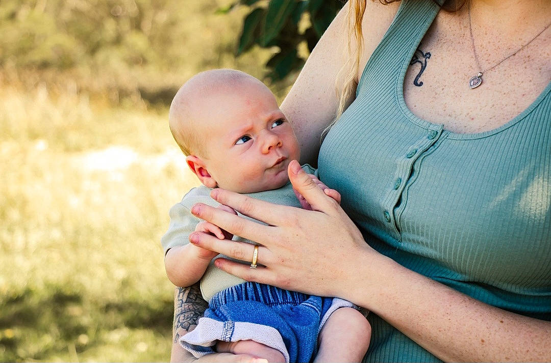 George joined the competition — help win amazing prizes! baby, baby_products, baby_toddler_clothing, child, flash_photography, gesture, grass, happy, jewellery, leisure, love, necklace, pattern, people_in_nature, person, plant, portrait_photography, sitting, spring, summer