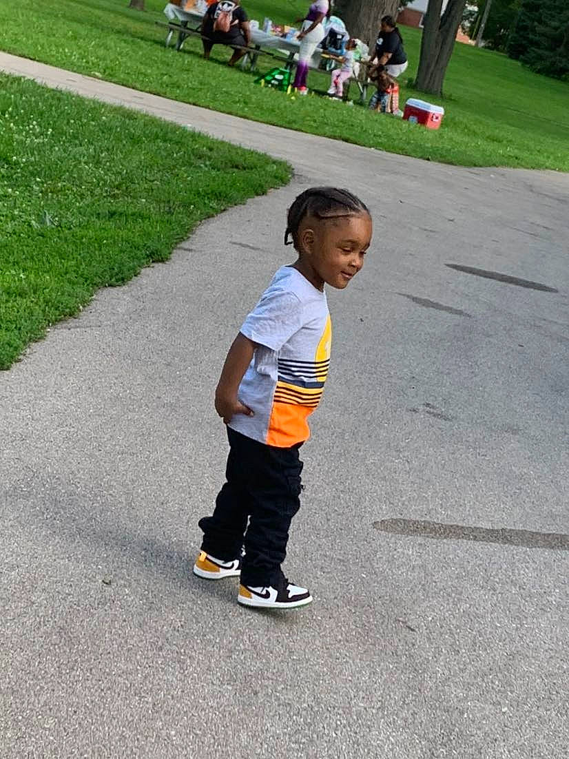 Jamal joined the competition — help win amazing prizes! asphalt, child, footwear, person, play, recreation, toddler