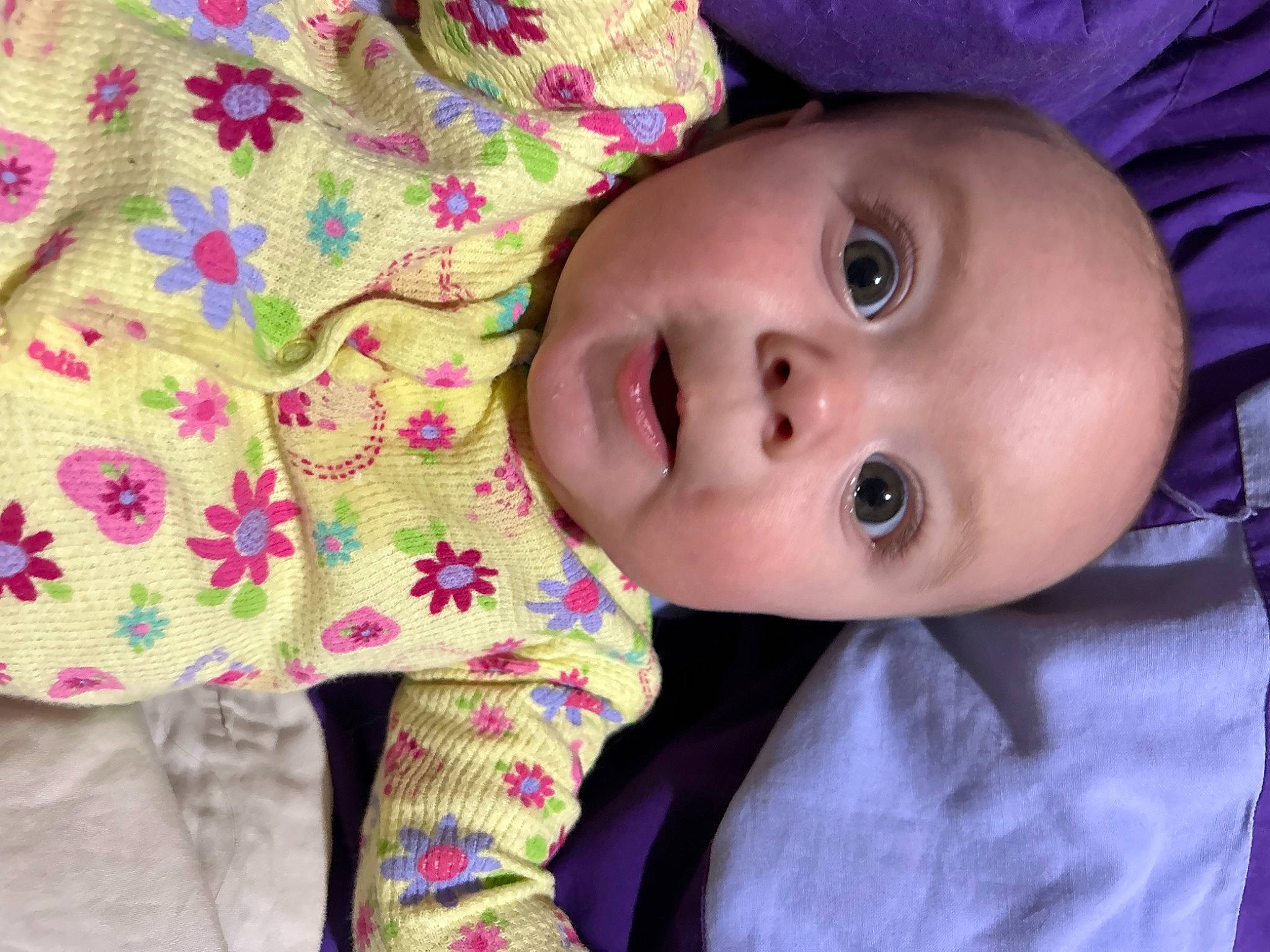 Ellie is registered to the contest to win money with this photo: baby, baby_toddler_clothing, beauty, cheek, child, close_up, eyelash, happy, head, iris, lip, nose, outerwear, person, pink, plant, skin, sleeve, smile, textile