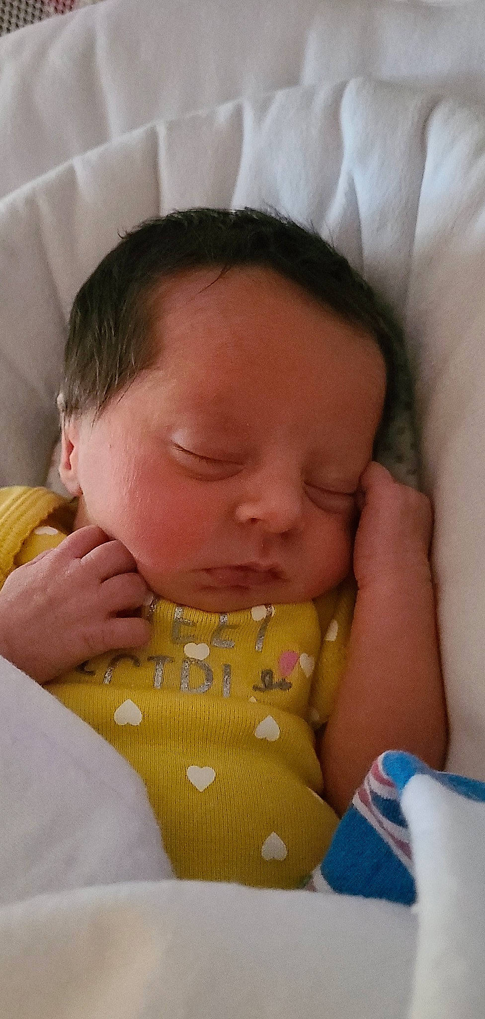 Kimber joined the competition — help win amazing prizes! baby, baby_sleeping, baby_toddler_clothing, cheek, chin, comfort, ear, eyebrow, eyelash, face, forehead, hairstyle, head, iris, lip, mouth, neck, nose, person, skin