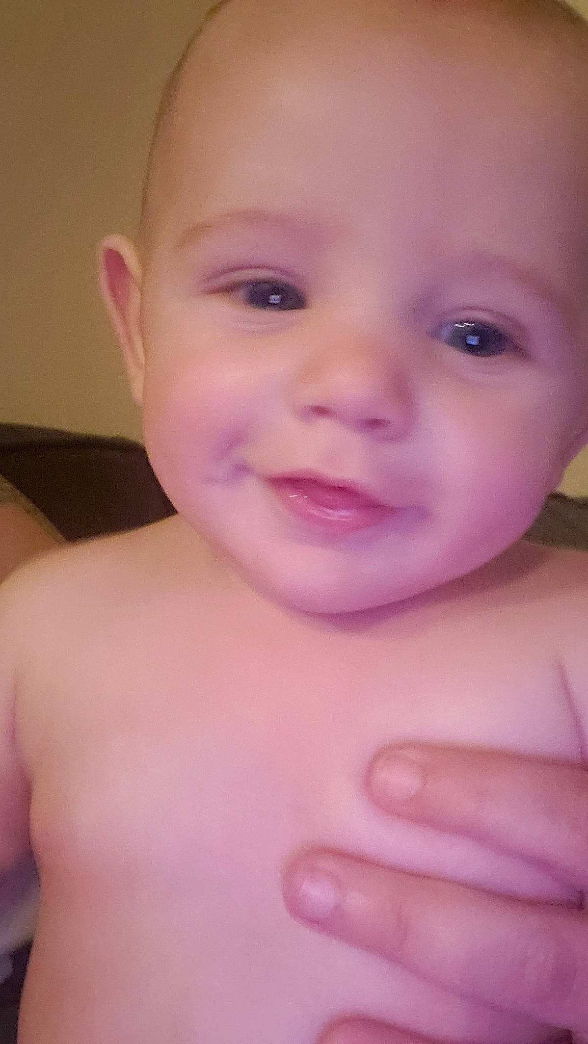 Ricky is registered to the contest to win money with this photo: baby, beauty, cheek, child, chin, close_up, eye, eyebrow, face, facial_expression, forehead, head, iris, joy, lip, mouth, nose, organ, person, pink