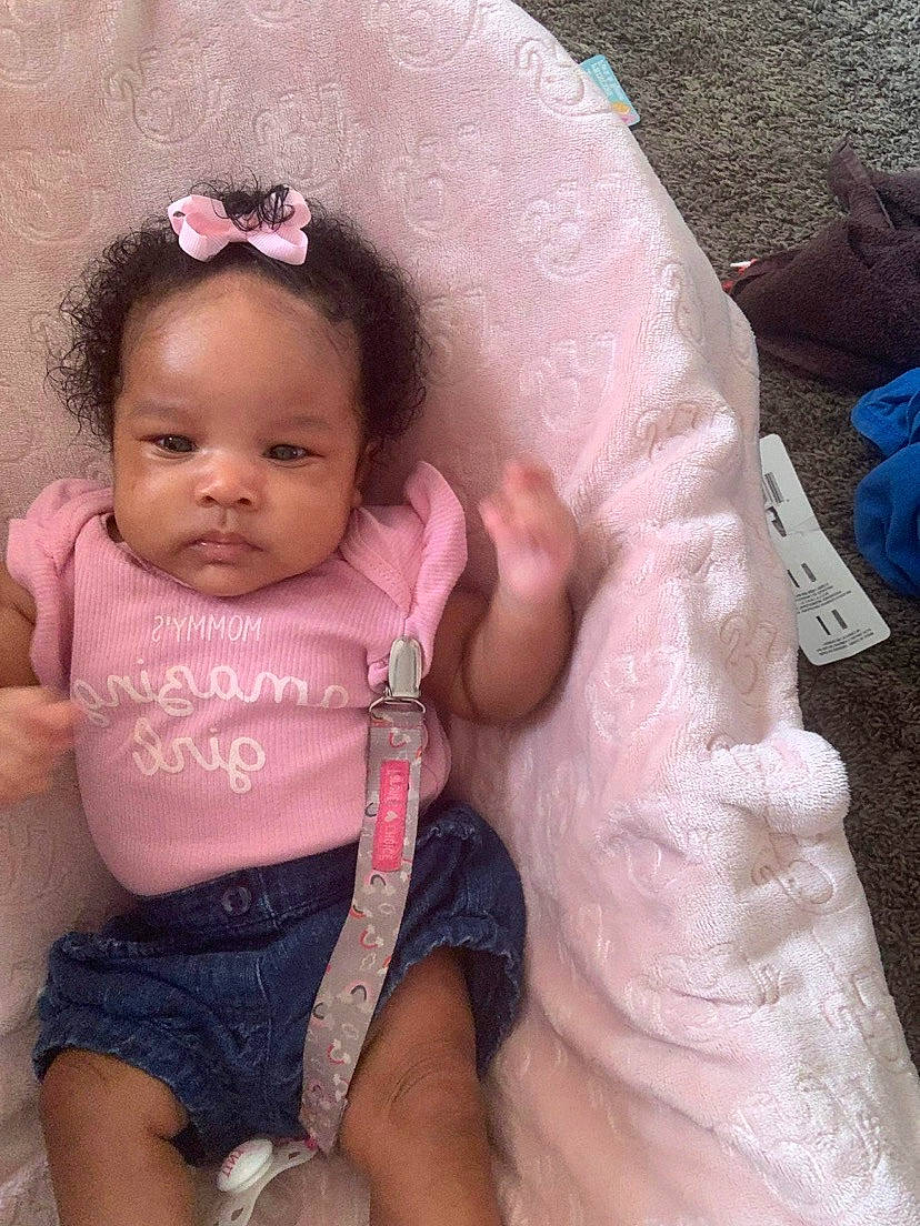 Elilah joined the competition — help win amazing prizes! baby, baby_products, baby_toddler_clothing, cheek, child, chin, comfort, eye, eyelash, fun, happy, iris, lip, mouth, nail, nose, person, pink, skin, thumb