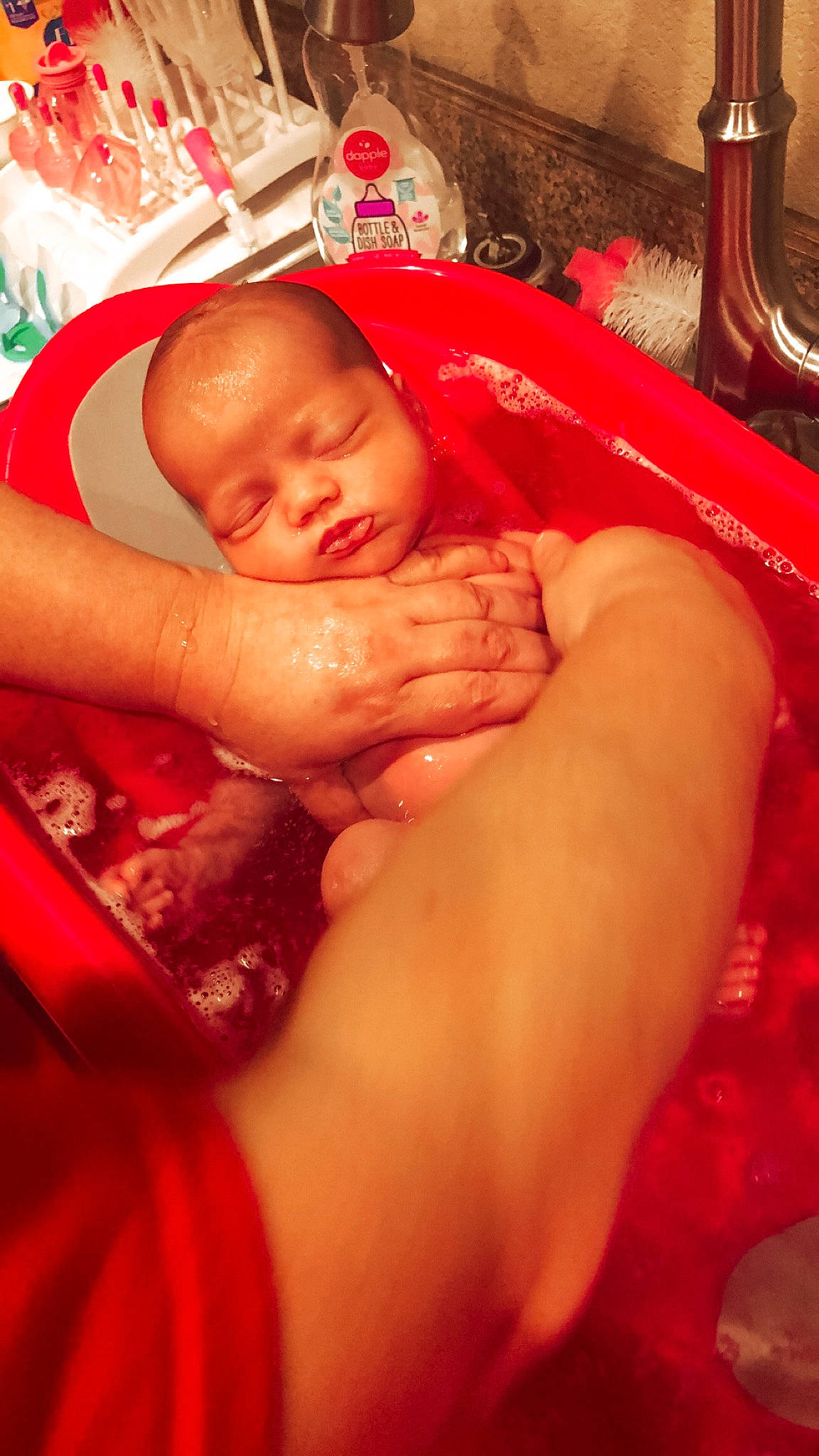 Channing is registered to the contest to win money with this photo: baby, cheek, child, flesh, mouth, person, skin, toddler