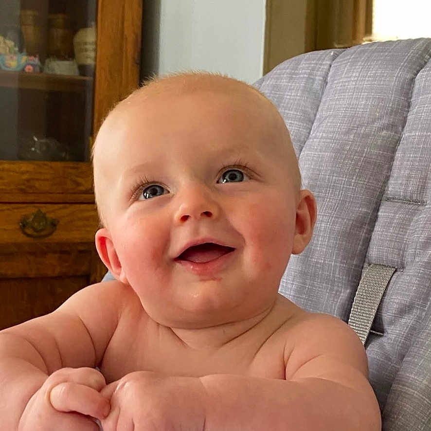 Raidyn joined the competition — help win amazing prizes! baby, babylaughing, bodypart, cabinet, couch, face, finger, furniture, hand, happy, head, indoors, laughing, mouth, newborn, person, photography, portrait, smile, teeth