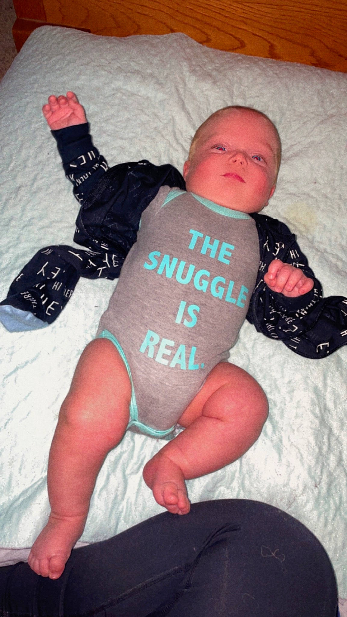 Canaan joined the competition — help win amazing prizes! abdomen, arm, baby, baby_sleeping, baby_toddler_clothing, comfort, finger, foot, human_body, knee, lap, leg, mouth, person, sleeve, sock, stomach, textile, thigh, toddler