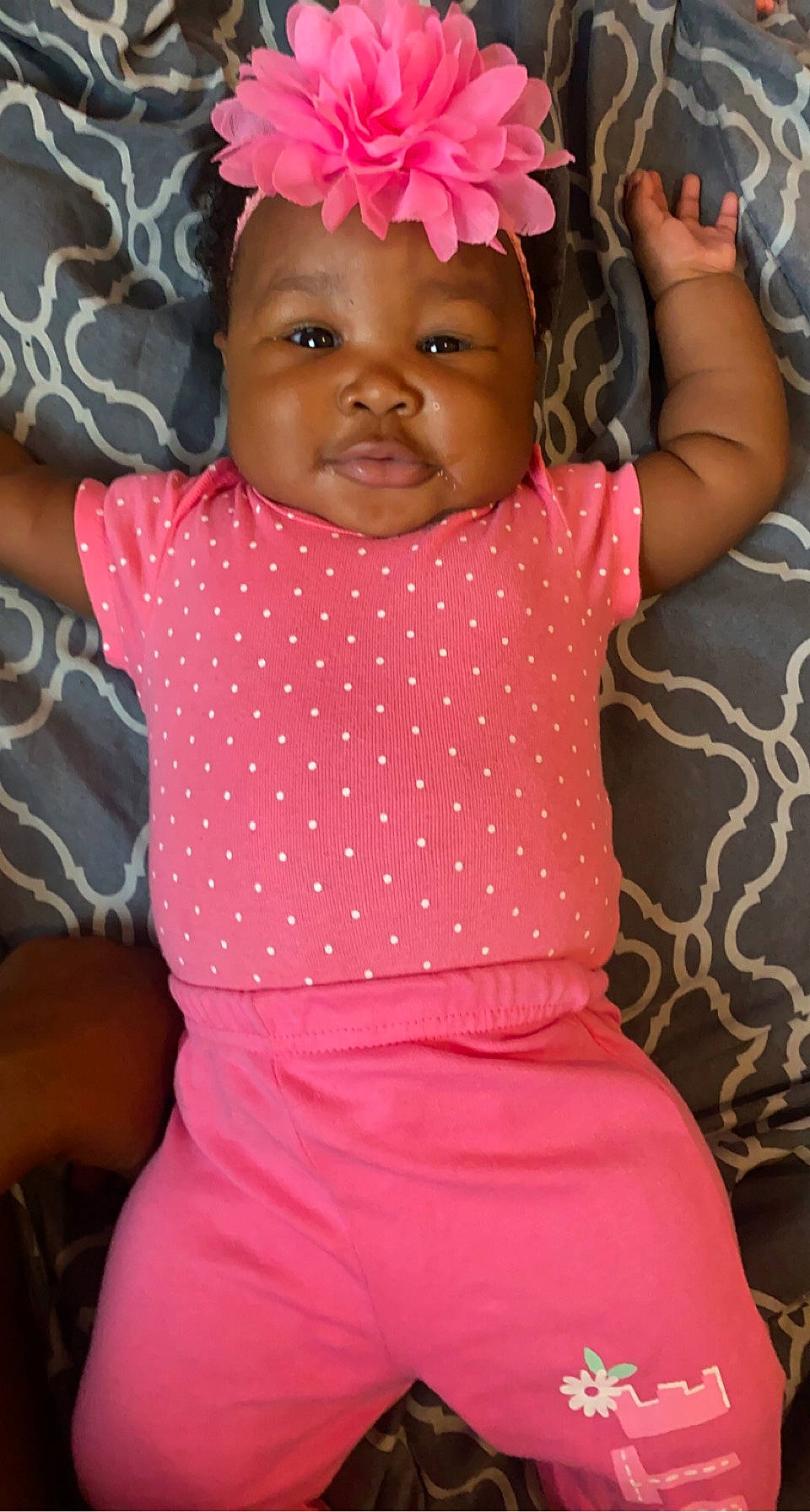 Jahzaria joined the competition — help win amazing prizes! baby, baby_toddler_clothing, cheek, child, chin, dress, face, finger, hair, happy, head, headwear, human_body, lip, magenta, person, pink, skin, sleeve, textile