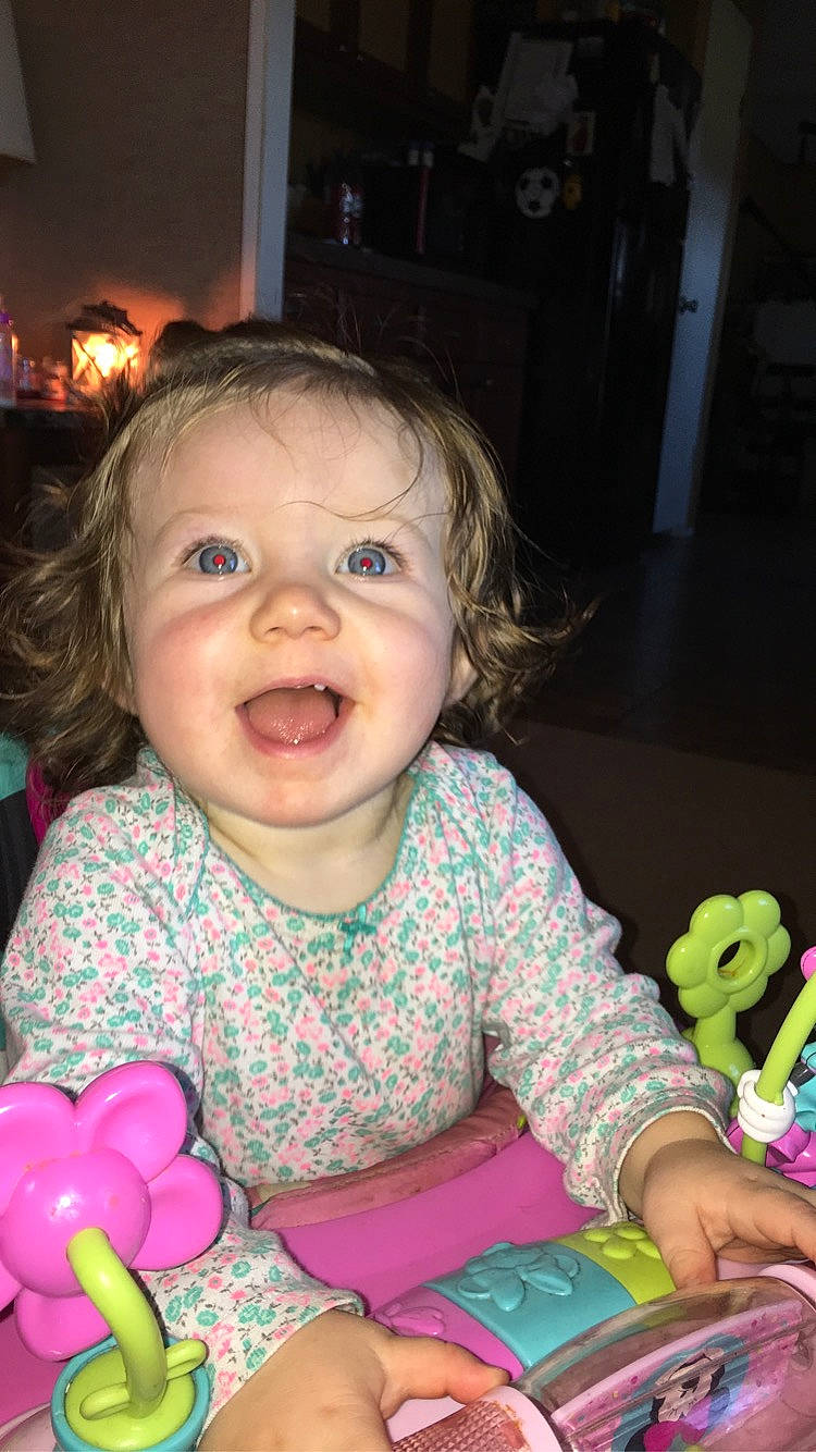 Kathryn joined the competition — help win amazing prizes! baby, cheek, child, ear, eye, face, facial_expression, fun, iris, lip, person, play, sitting, skin, smile, toddler, toy