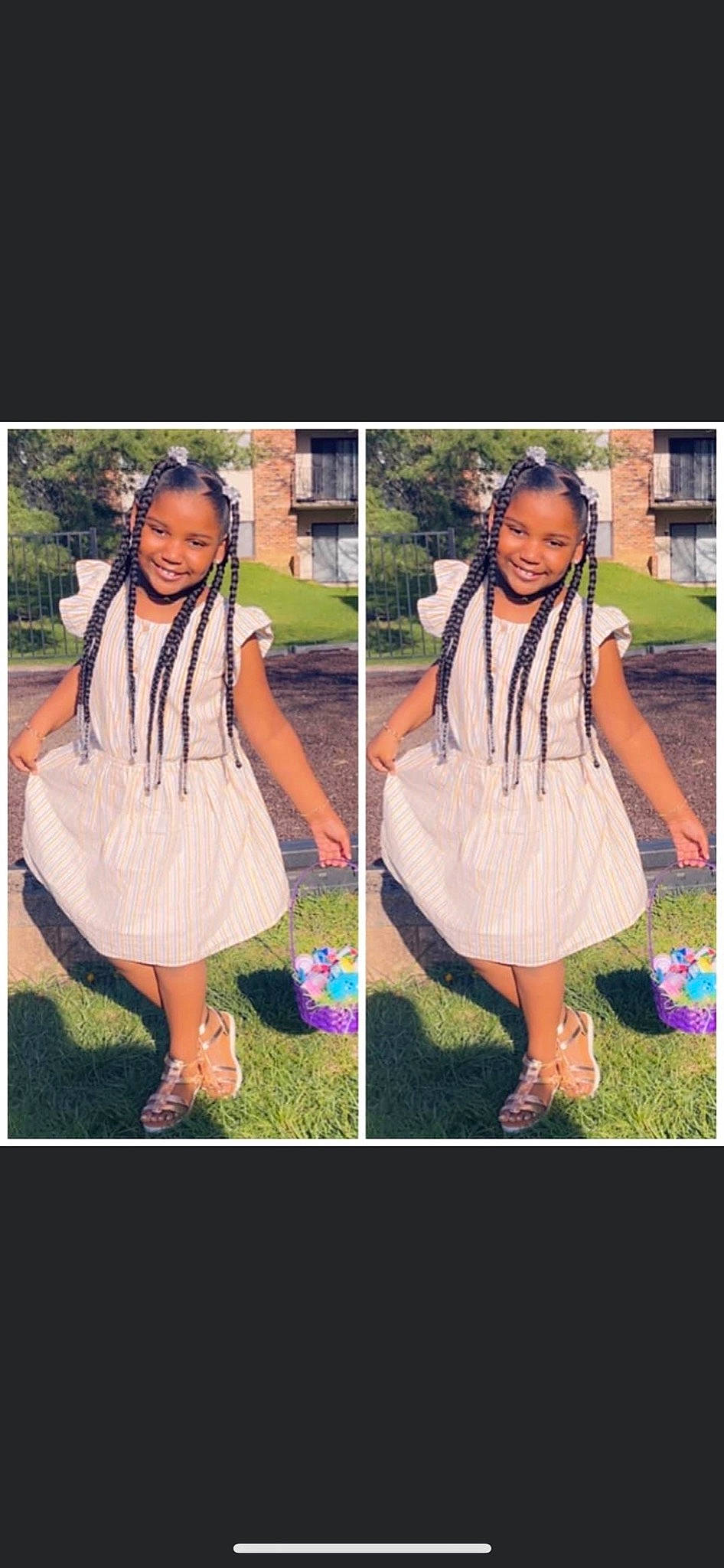 Prosper joined the competition — help win amazing prizes! clothing, dress, footwear, grass, hairstyle, happy, headgear, joy, knee, leg, outerwear, person, pink, purple, shoe, sleeve, smile, style, textile, thigh