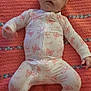 Aryah is registered to the contest to win money with this photo: baby, blanket, bows, butterfly_pattern, child, comfortable, cozy, crochet, cute, headband, indoors, infant, lying_down, pajamas, person, pink, portrait, sleepwear, soft_texture, white
