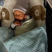 Malachi joined the competition — help win amazing prizes! newborn, baby, sleeping, blanket, hat, bed, soft, cozy, infant, child, rest, comfort, cute, pattern, bear, warmth, peaceful, wrapped, indoor, toddler