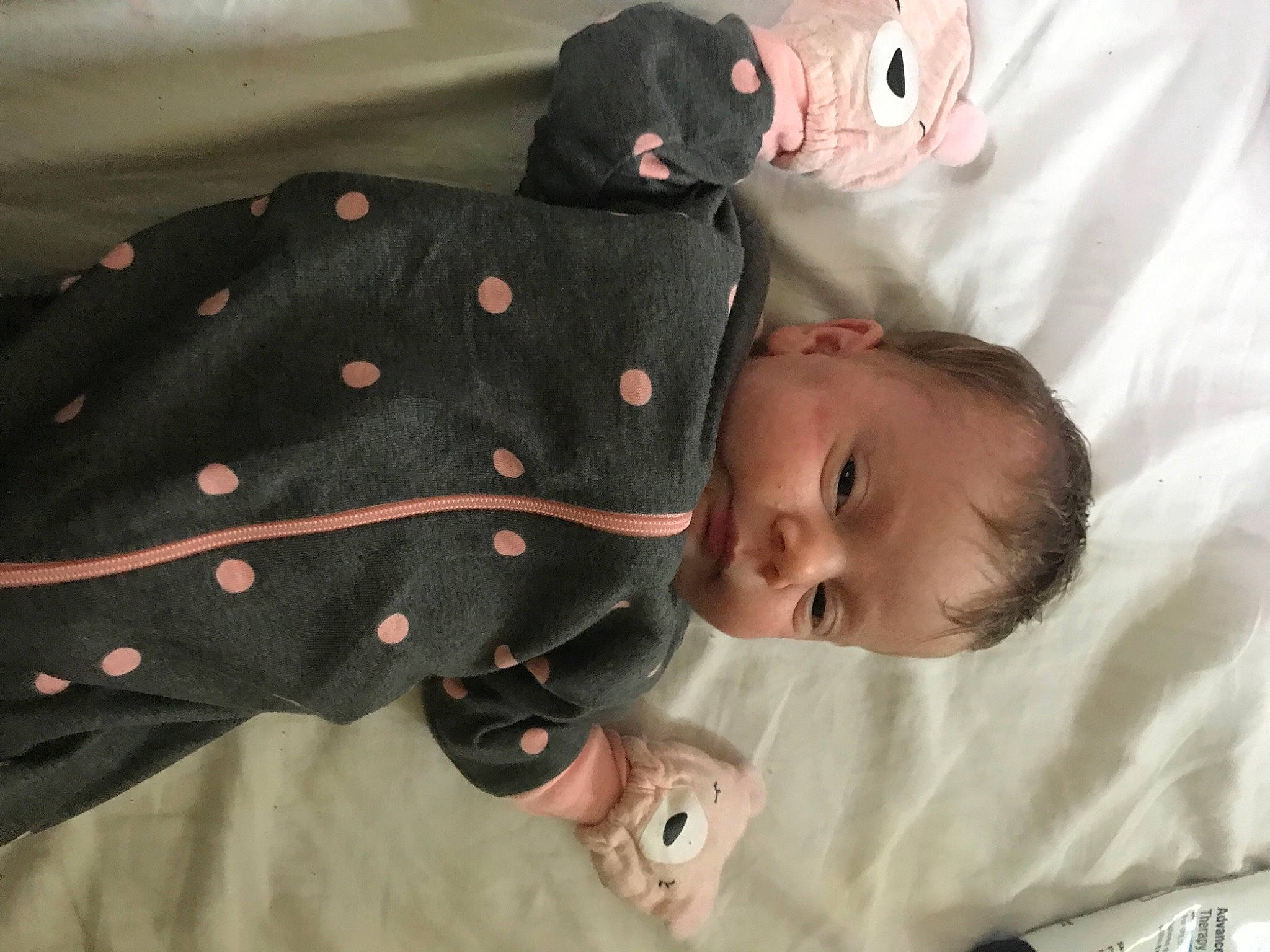 Piper joined the competition — help win amazing prizes! baby, baby_products, baby_safety, baby_toddler_clothing, child, collar, comfort, eye, face, head, linens, pattern, person, room, skin, sleeve, textile, toddler