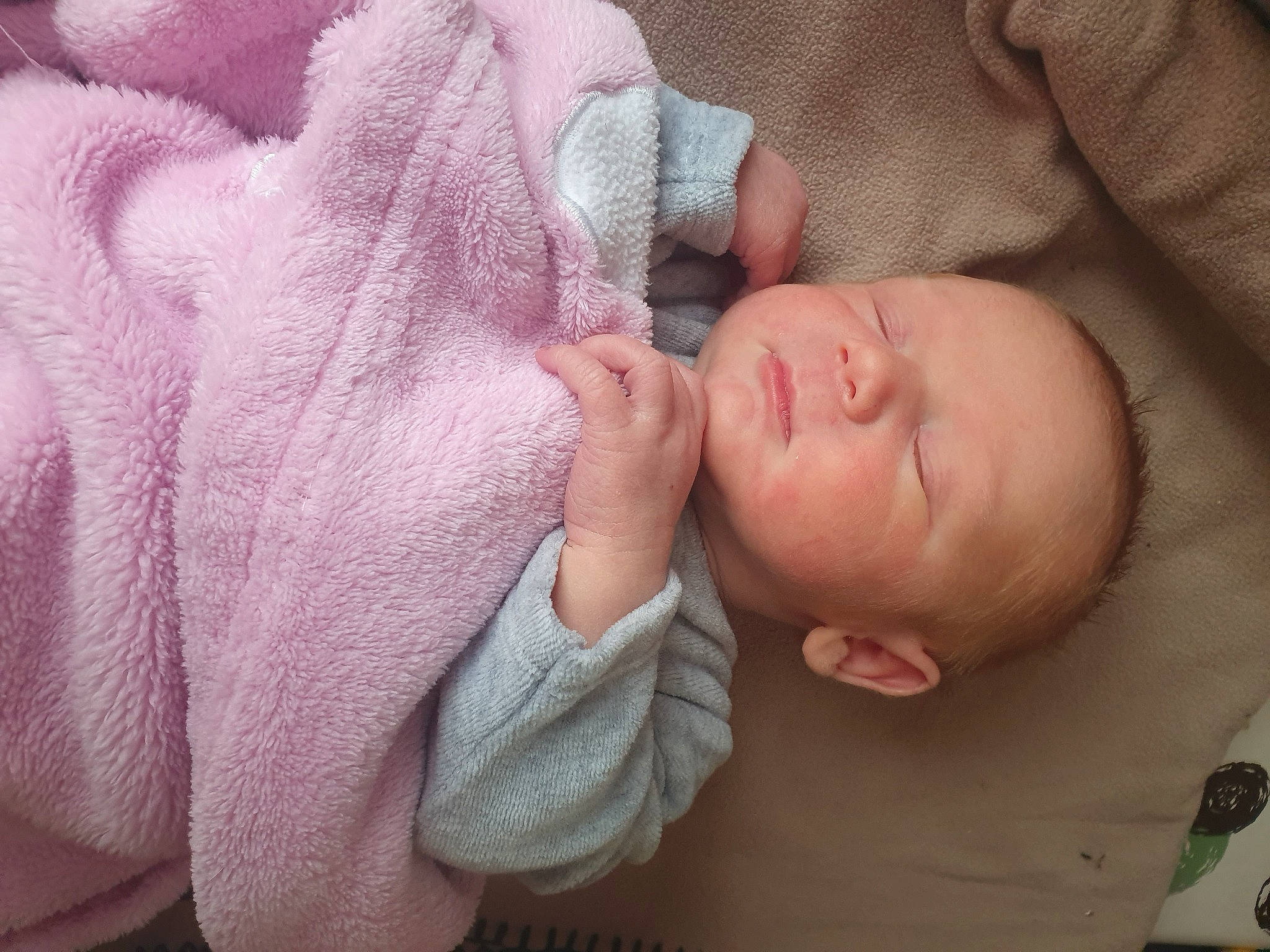 Brienna participe au concours pour gagner de l'argent avec cette photo : baby, baby_sleeping, birth, cheek, child, close_up, eye, face, finger, hand, head, lip, mouth, muscle, nose, person, pink, skin, sleep, thumb