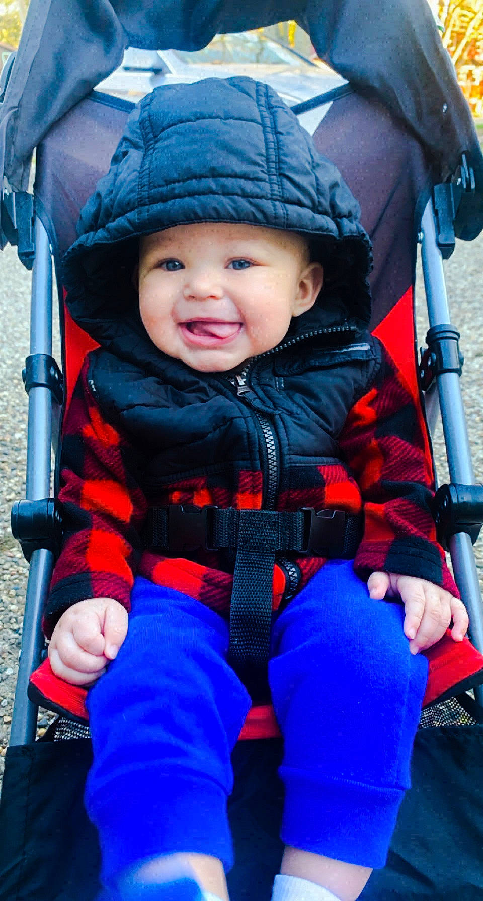 Tyce joined the competition — help win amazing prizes! baby, baby_carriage, baby_products, baby_toddler_clothing, blue, cheek, child, cobalt_blue, comfort, cool, electric_blue, eye, facial_expression, headwear, joy, lap, lip, mouth, nose, person