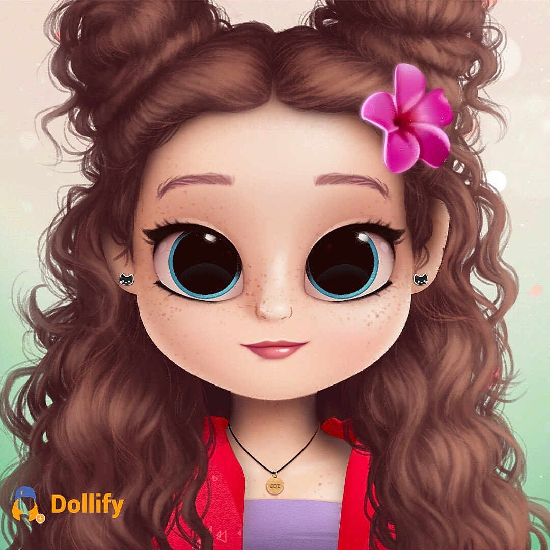 Lili a rejoint le concours — aidez-le/la à gagner de superbes lots ! beauty, brown_hair, cartoon, cheek, chin, doll, ear, eye, eyebrow, eyelash, face, forehead, hair, hairstyle, head, lip, nose, organ, pink, skin
