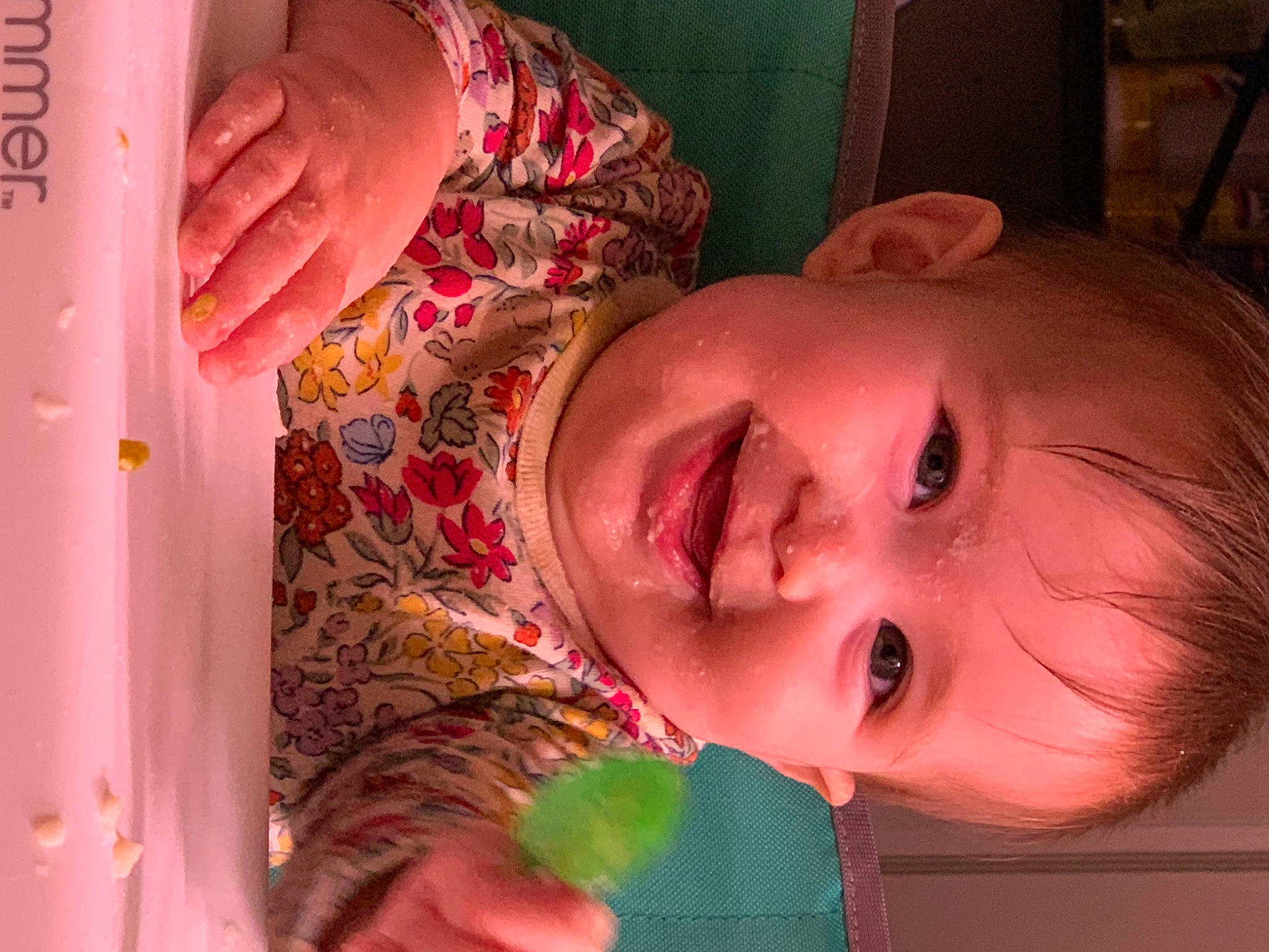 Julie is registered to the contest to win money with this photo: baby, baby_toddler_clothing, beauty, cheek, child, ear, eyelash, finger, hand, happy, iris, joy, lip, mouth, neck, nose, person, pink, room, skin