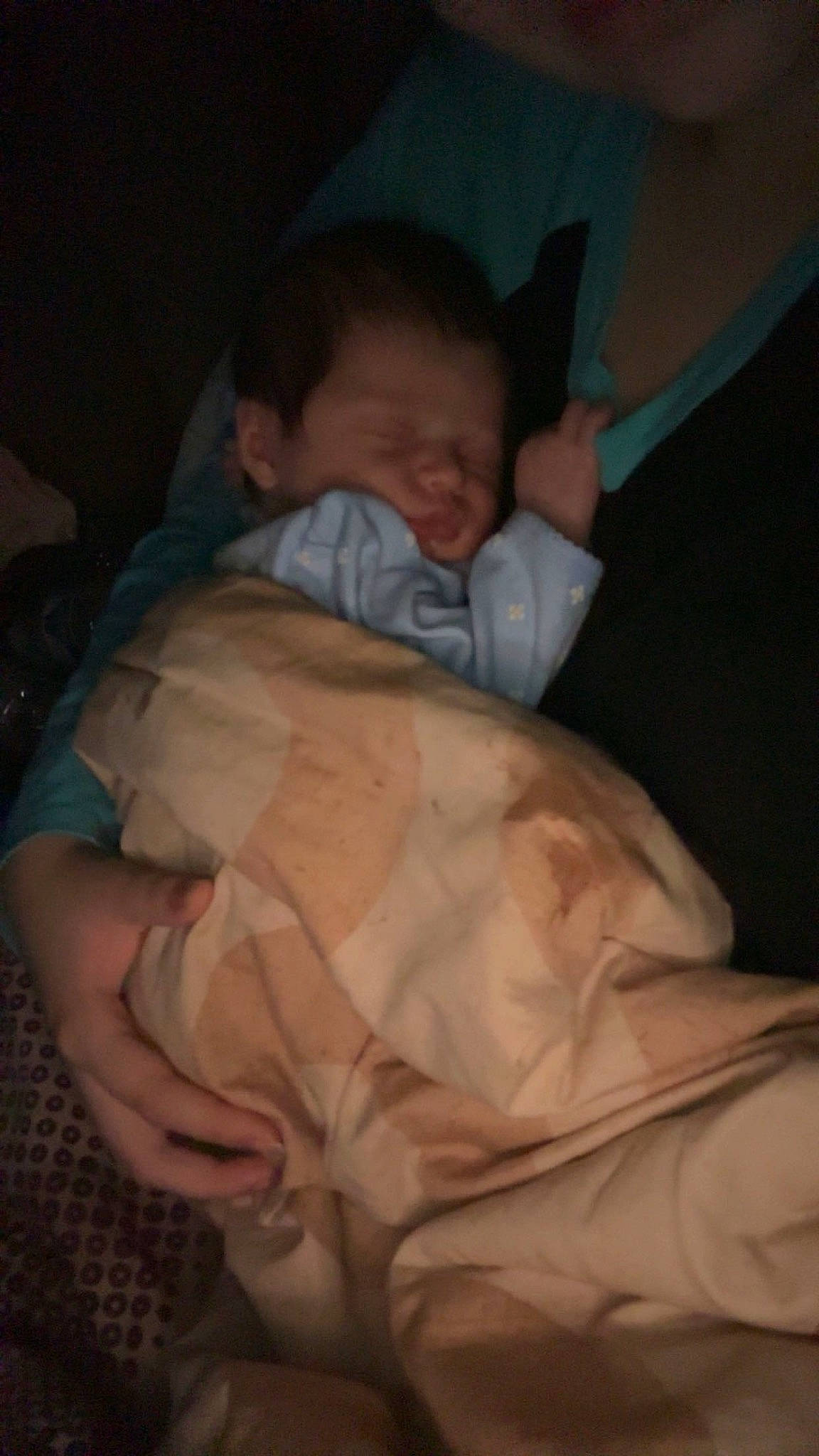 Oaklynn is registered to the contest to win money with this photo: abdomen, baby, baby_products, bedtime, cheek, child, comfort, darkness, elbow, finger, gesture, linens, mouth, nap, nose, person, room, skin, sleep, thumb