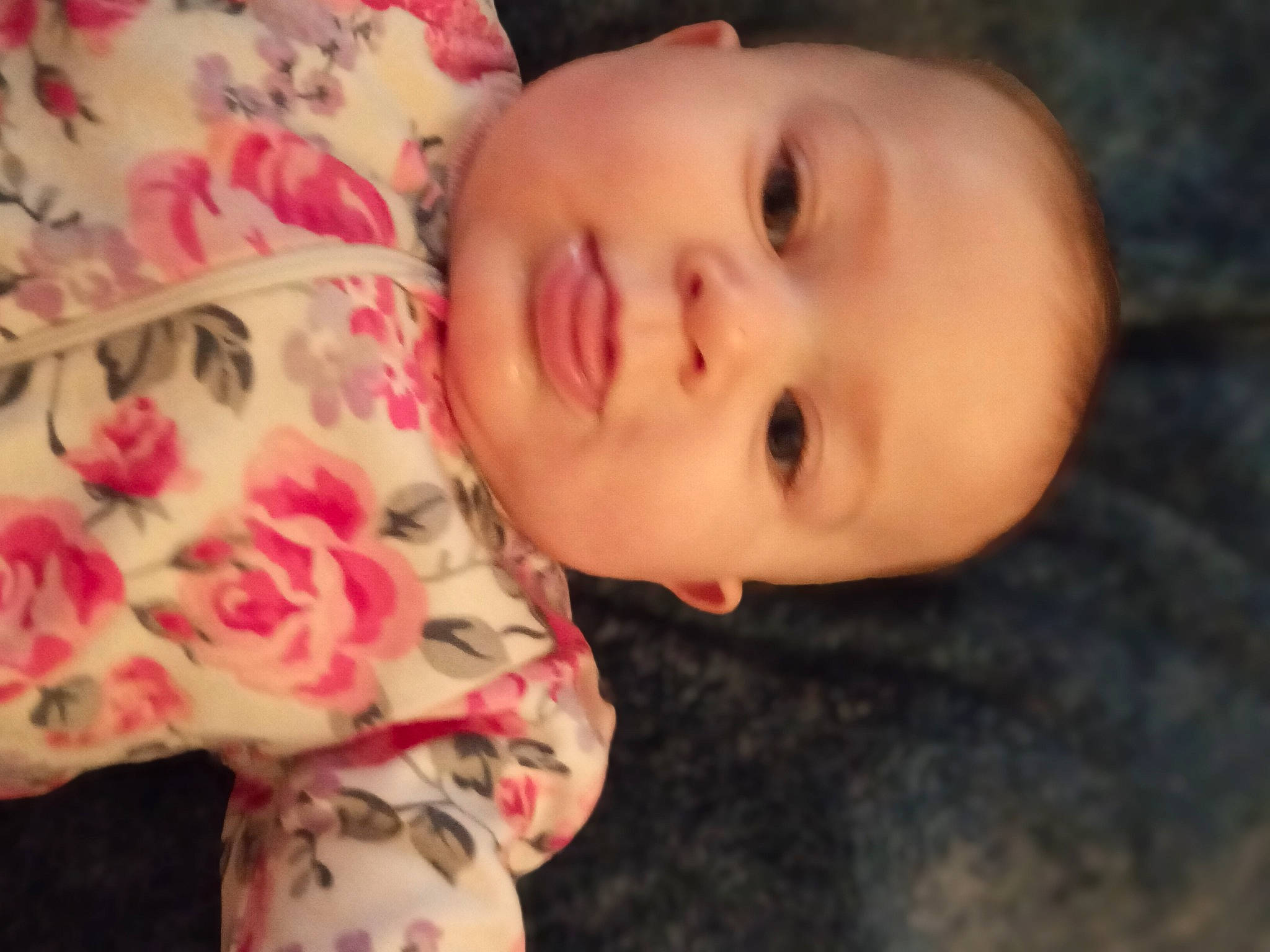 Kaelyanna is registered to the contest to win money with this photo: baby, baby_toddler_clothing, cheek, child, eye, eyebrow, eyelash, face, happy, iris, lip, nose, pattern, person, plant, skin, sleeve, smile, toddler, tree