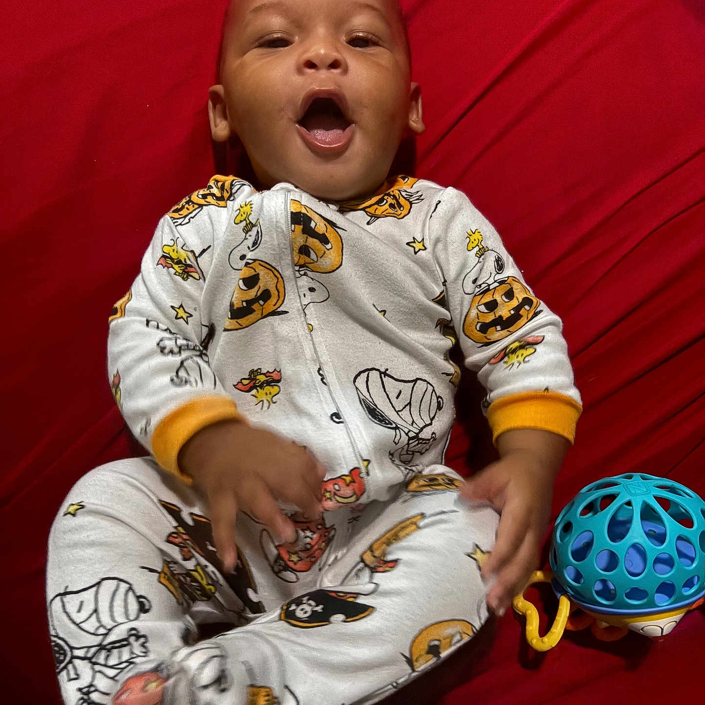 Valerian joined the competition — help win amazing prizes! applique, baby, babylaughing, ball, bodypart, clothing, couch, face, finger, furniture, hand, happy, head, pajamas, pattern, person, photography, portrait, sphere, yawning