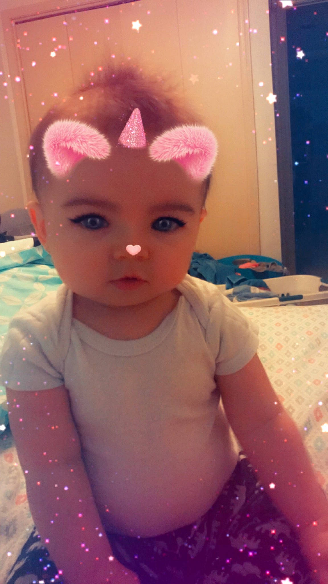 Bryleigh is registered to the contest to win money with this photo: baby, cheek, child, crown, ear, eye, eyebrow, face, forehead, fun, hair_accessory, head, headgear, headwear, person, pink, smile, toddler