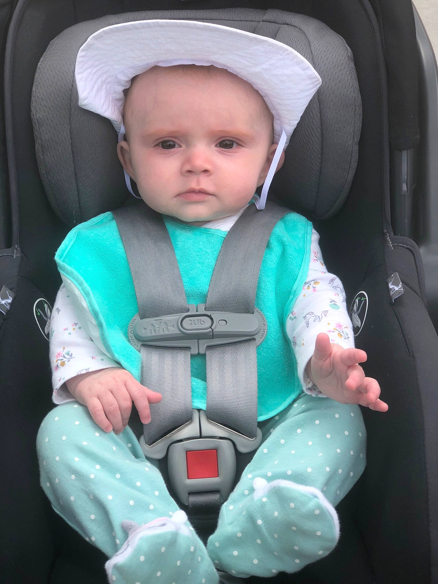 Aleena joined the competition — help win amazing prizes! baby, baby_carriage, baby_carrier, baby_in_car_seat, baby_products, car_seat, car_seat_cover, child, comfort, head, person, product, seat_belt, toddler