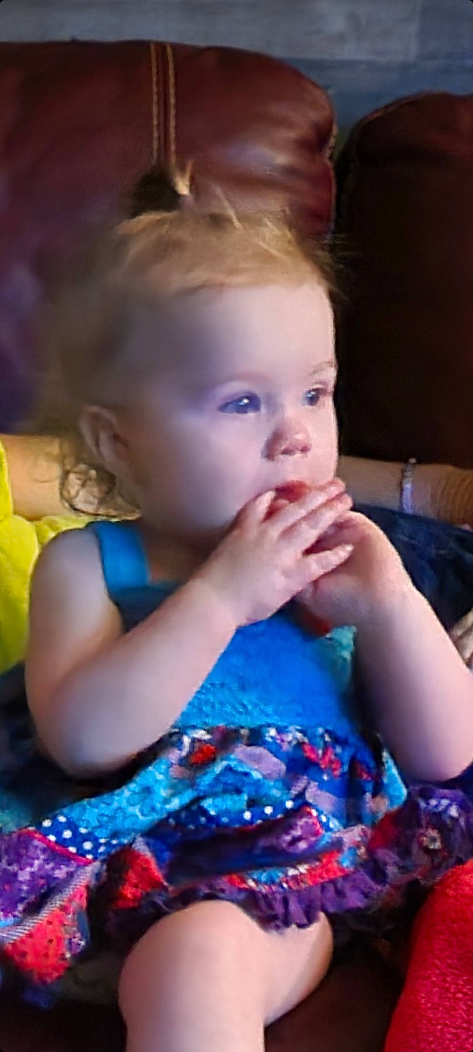 Kynsley is registered to the contest to win money with this photo: azure, baby, baby_toddler_clothing, beauty, cheek, dress, eyelash, finger, fun, gesture, hairstyle, happy, human, iris, lip, mouth, nose, person, skin, standing