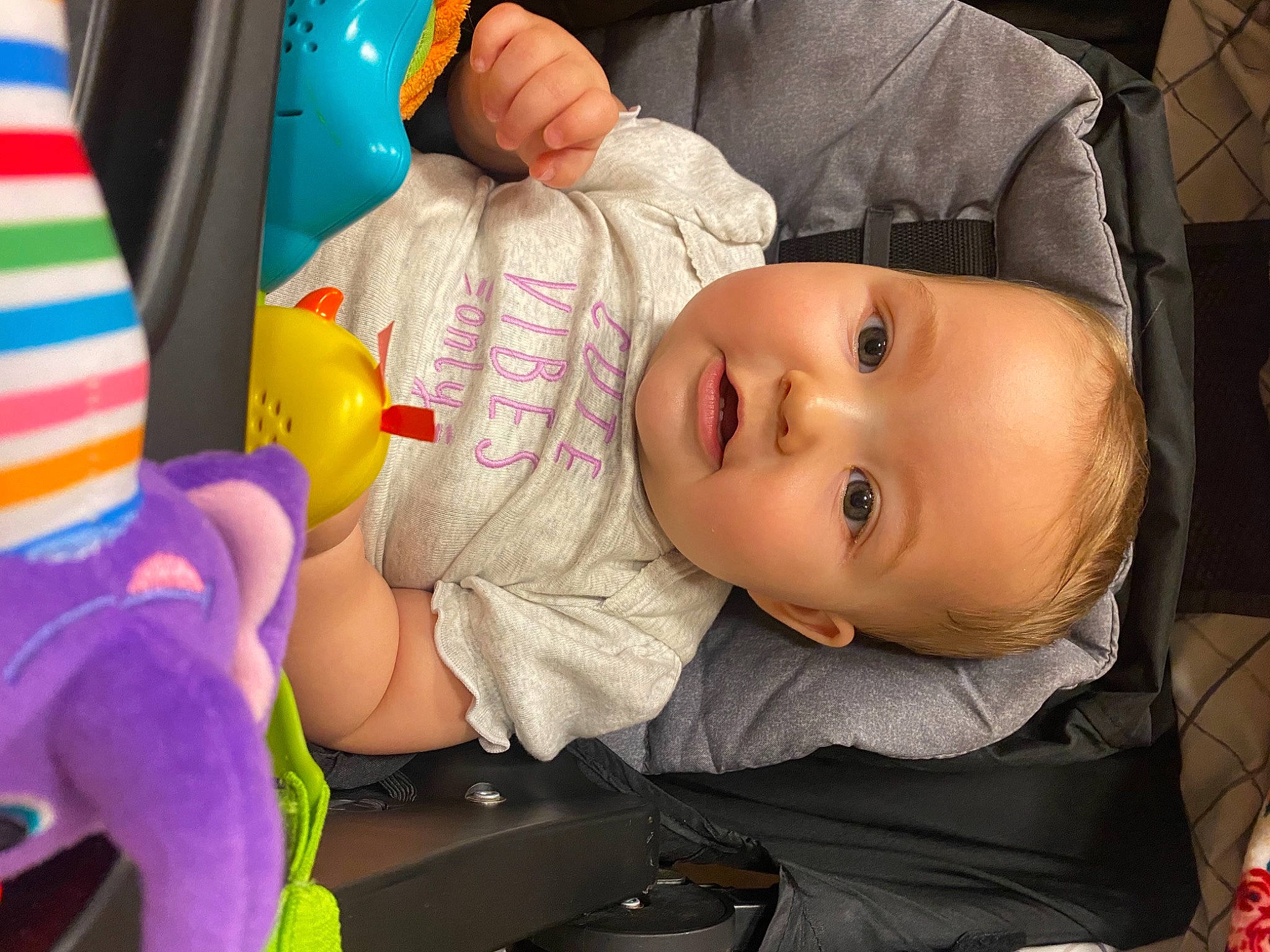 Matilda is registered to the contest to win money with this photo: baby, baby_carriage, baby_playing_with_toys, baby_products, baby_toddler_clothing, baby_toys, cheek, child, eye, face, facial_expression, fun, happy, iris, mouth, nose, person, room, skin, toddler