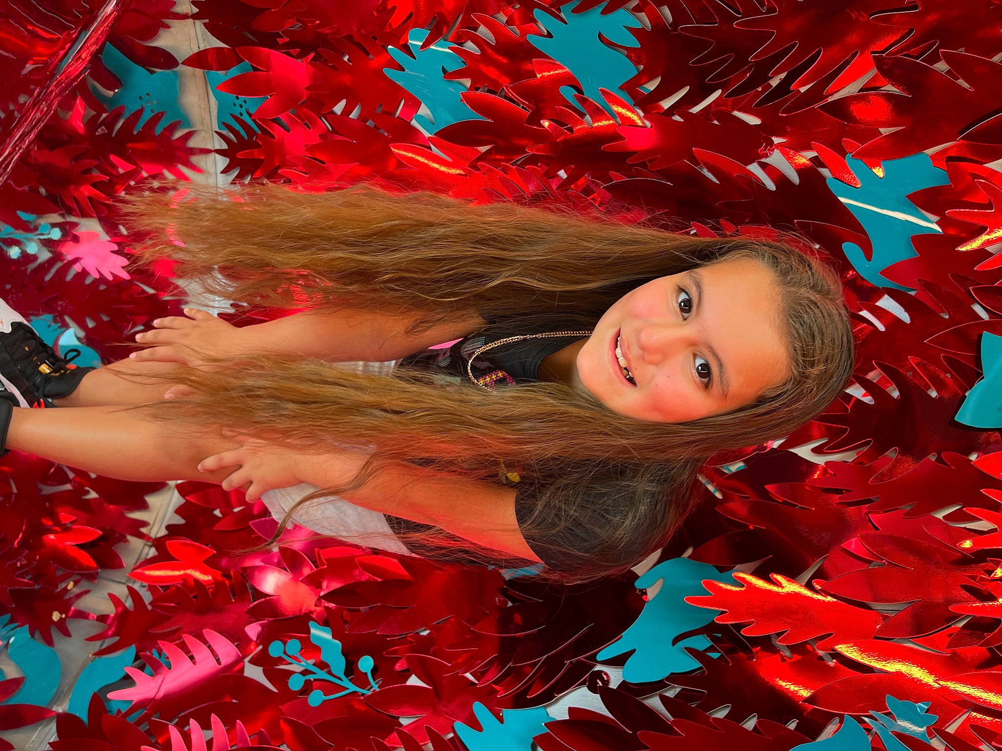 Isabella joined the competition — help win amazing prizes! beauty, christmas_decoration, christmas_ornament, event, eye, facial_expression, flash_photography, flesh, fun, hair, happy, head, holiday, joy, pattern, people_in_nature, person, pink, plant, red