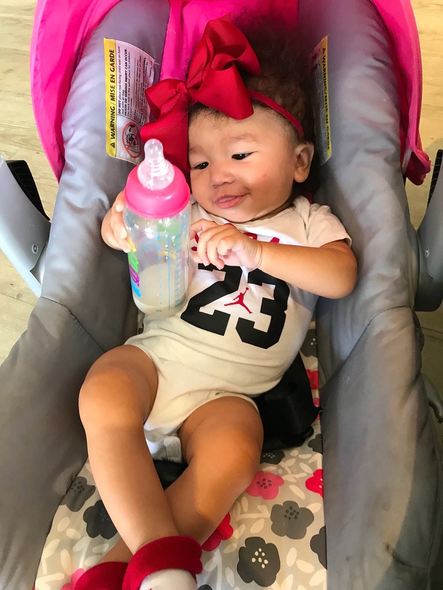 Zenleah joined the competition — help win amazing prizes! arm, car_seat, child, fun, girl, infant, leg, person, product, skin, textile, toddler