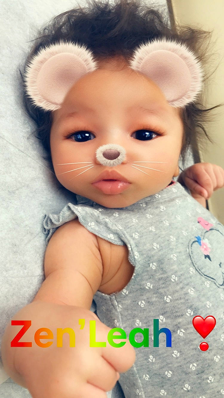 Zenleah is registered to the contest to win money with this photo: cheek, child, doll, ear, face, head, infant, iris, person, skin, snout, toddler, toy