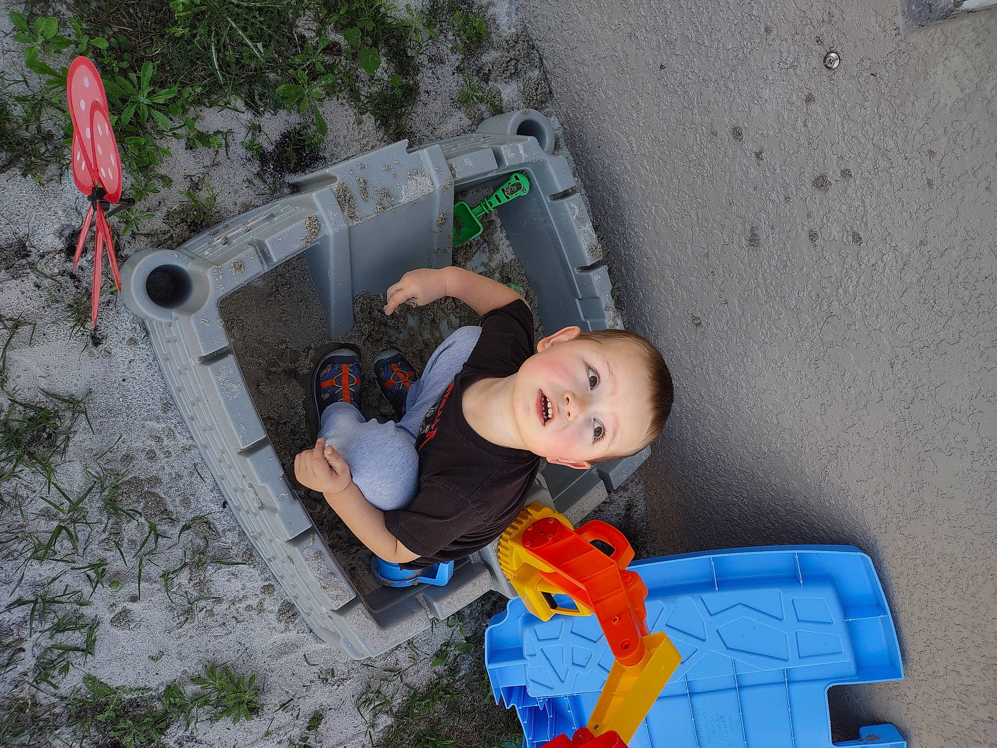 Xavier joined the competition — help win amazing prizes! adventure, asphalt, baby_products, chair, child, concrete, electric_blue, fun, grass, leisure, person, play, recreation, road_surface, sandal, sidewalk, sitting, soil, t_shirt, toddler