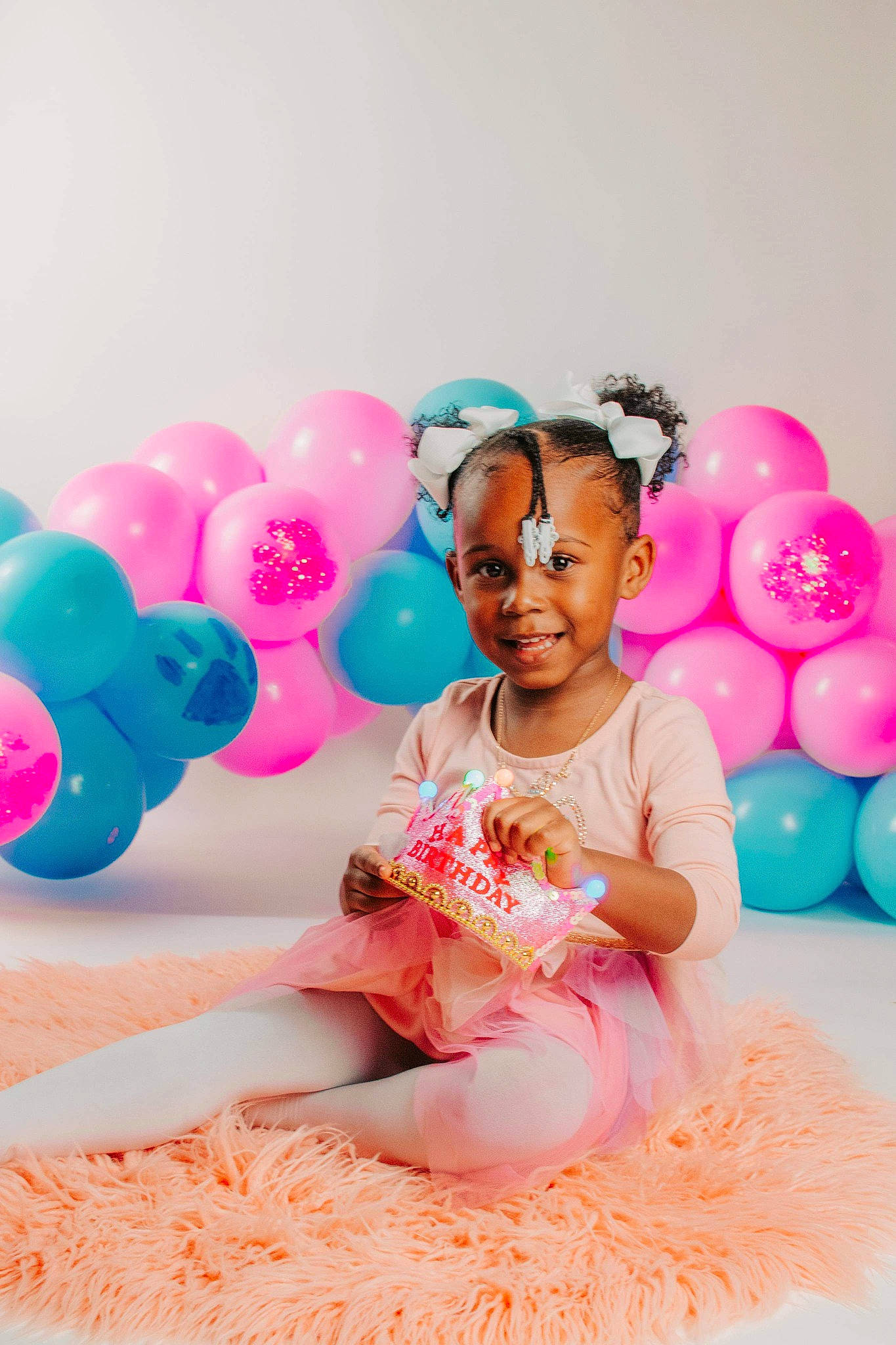 Laiana joined the competition — help win amazing prizes! baby, baby_toddler_clothing, balloon, beauty, child, event, flash_photography, fun, happy, joy, leisure, magenta, party, party_supply, peach, person, pink, play, sitting, sweetness