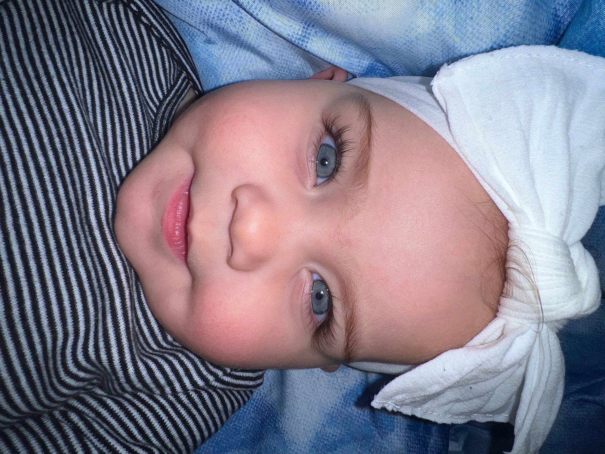 Harper joined the competition — help win amazing prizes! baby, baby_toddler_clothing, cheek, chin, comfort, cool, eye, eyebrow, eyelash, face, hair, head, headgear, headwear, human_body, iris, lip, mouth, neck, nose