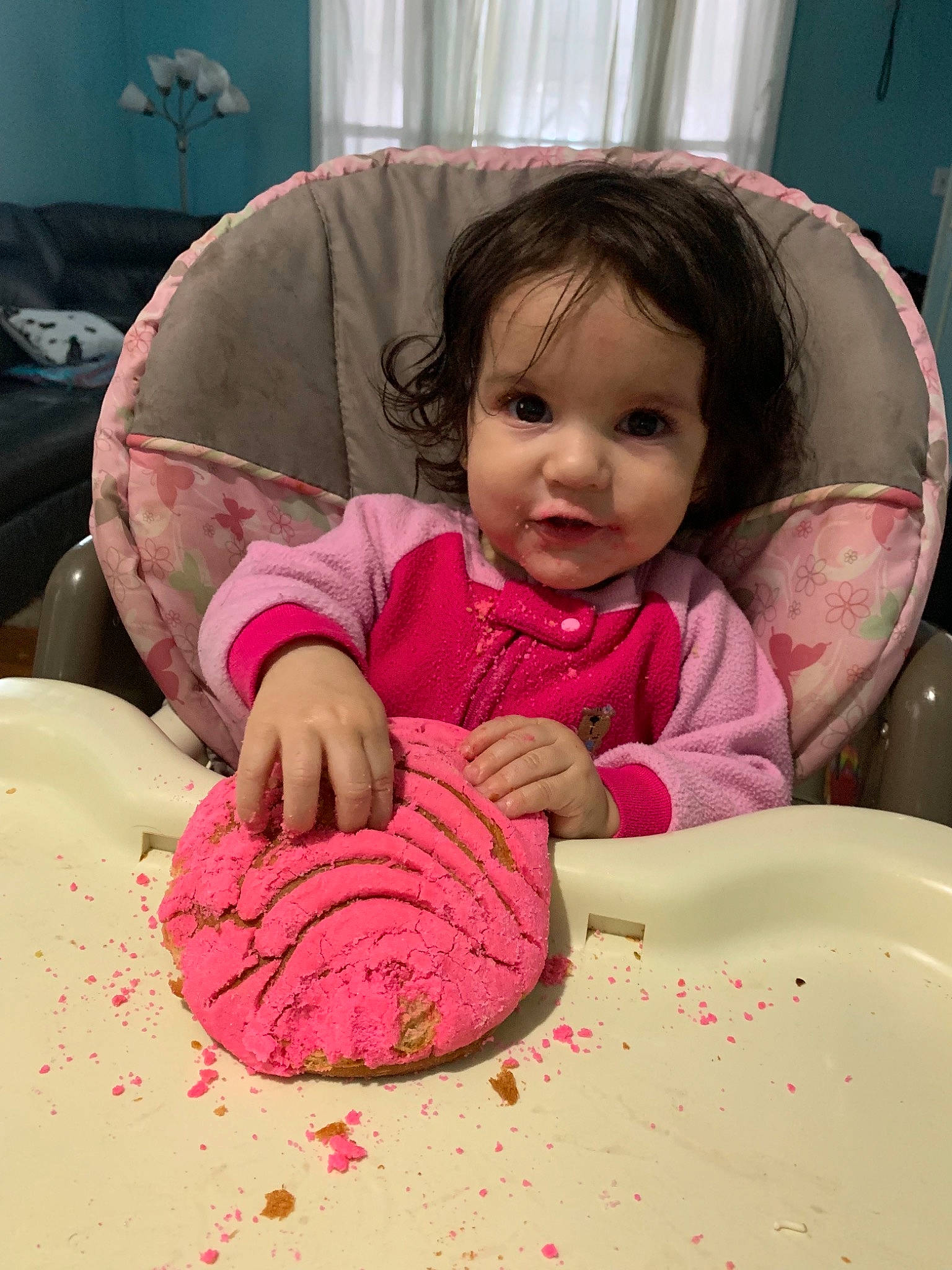 Briella Rose is registered to the contest to win money with this photo: baby, cheek, child, food, person, pink, toddler