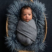 Yamir is registered to the contest to win money with this photo: adorable, baby, basket, blanket, child, cozy, cute, cute_face, expression, face, fuzzy, head, indoor, infant, newborn, portrait, sleepy, soft_lighting, swaddled, wrapped