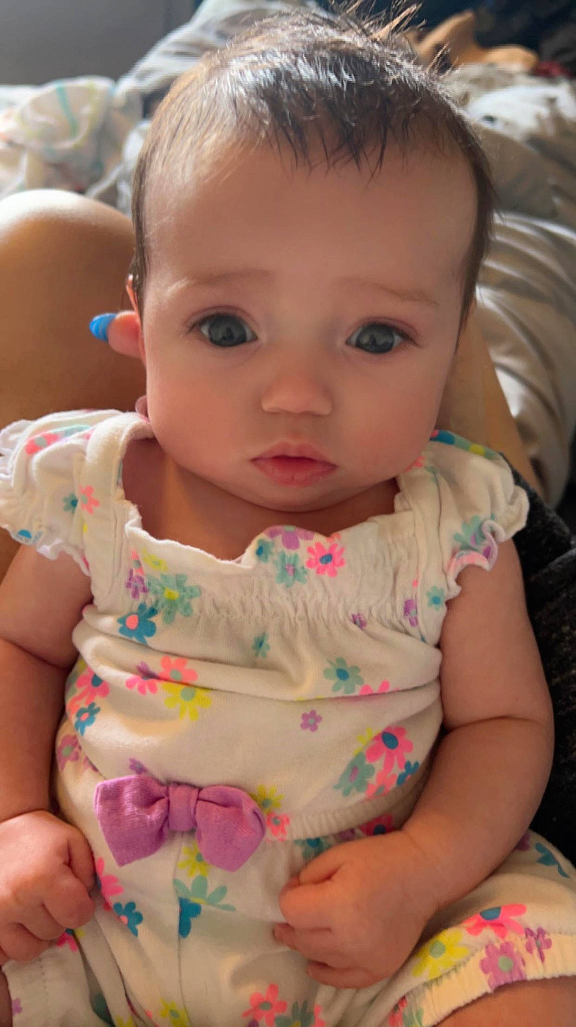 Haylee is registered to the contest to win money with this photo: arm, baby, baby_toddler_clothing, cheek, chin, eye, eyelash, face, facial_expression, finger, hairstyle, happy, head, iris, lip, mouth, neck, nose, person, pink