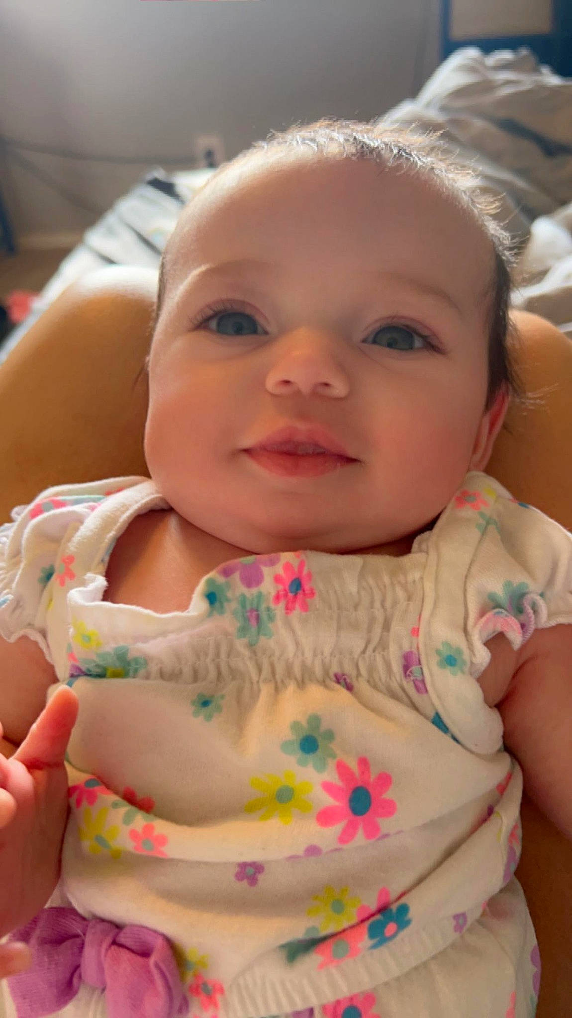 Haylee joined the competition — help win amazing prizes! baby, baby_toddler_clothing, cheek, chin, eyelash, face, facial_expression, finger, fun, happy, head, iris, lip, mouth, neck, nose, person, pink, skin, smile
